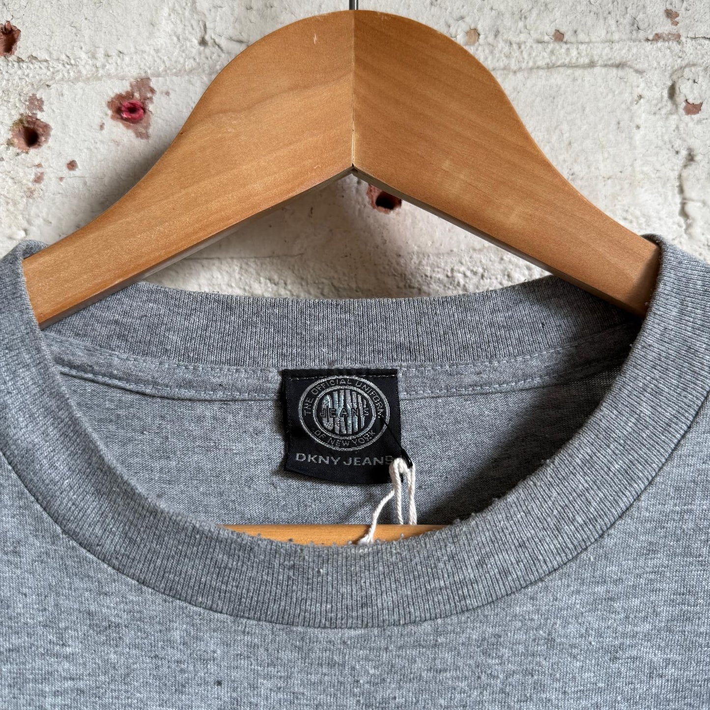 1990s Grey Graphic DKNY T-Shirt