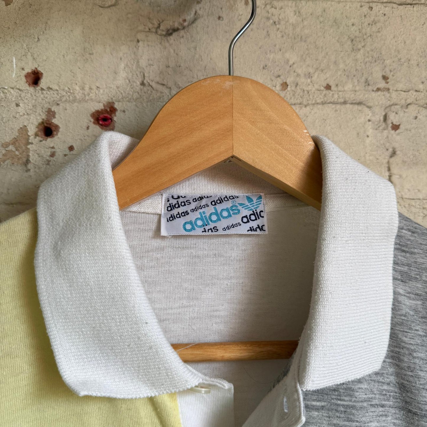1980s White Tennis Adidas Polo Shirt