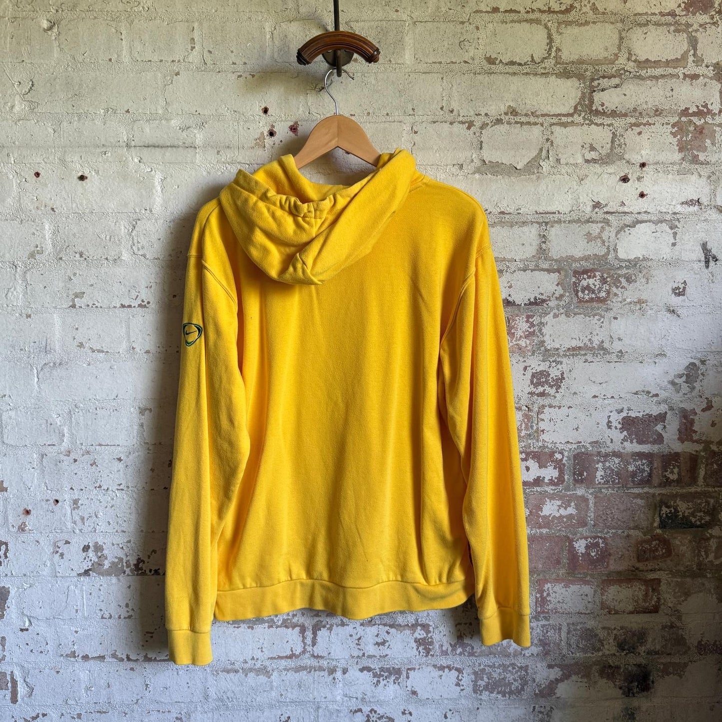 2000s Yellow Nike Brazil Football Hoodie Jumper