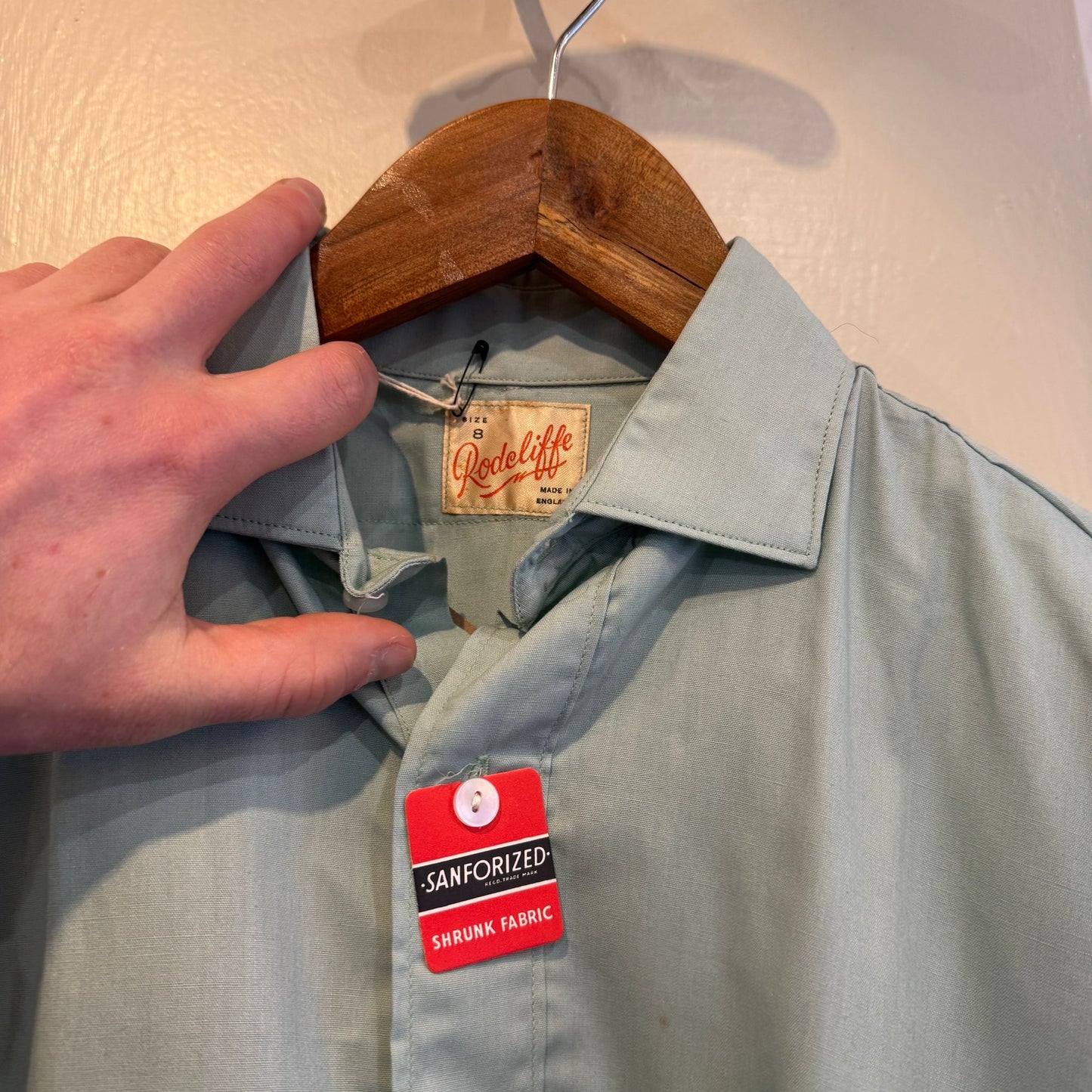 1940s Turquoise British Smock Work Shirt