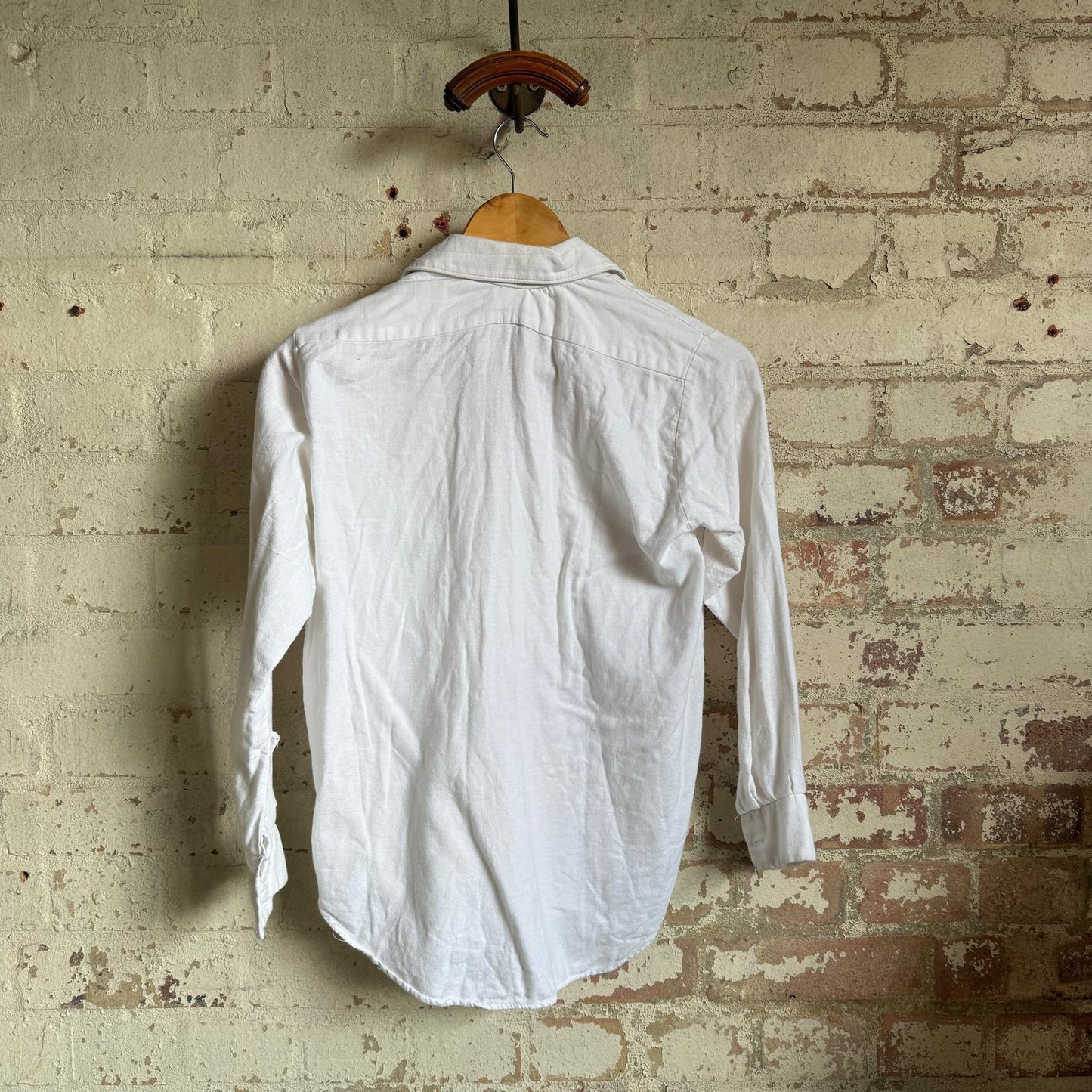 1950s White British Cotton Formal Shirt
