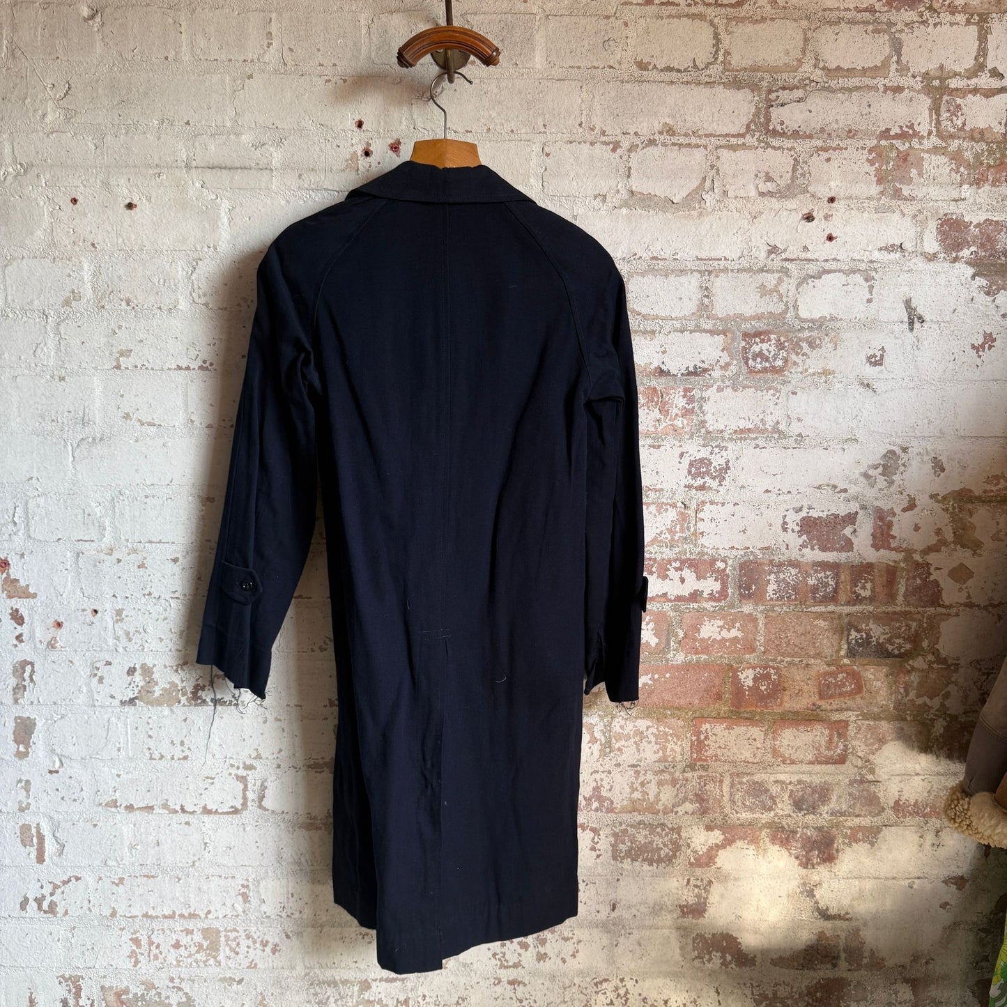 1940s Navy Gaberdine Rain Mac Jacket Coat