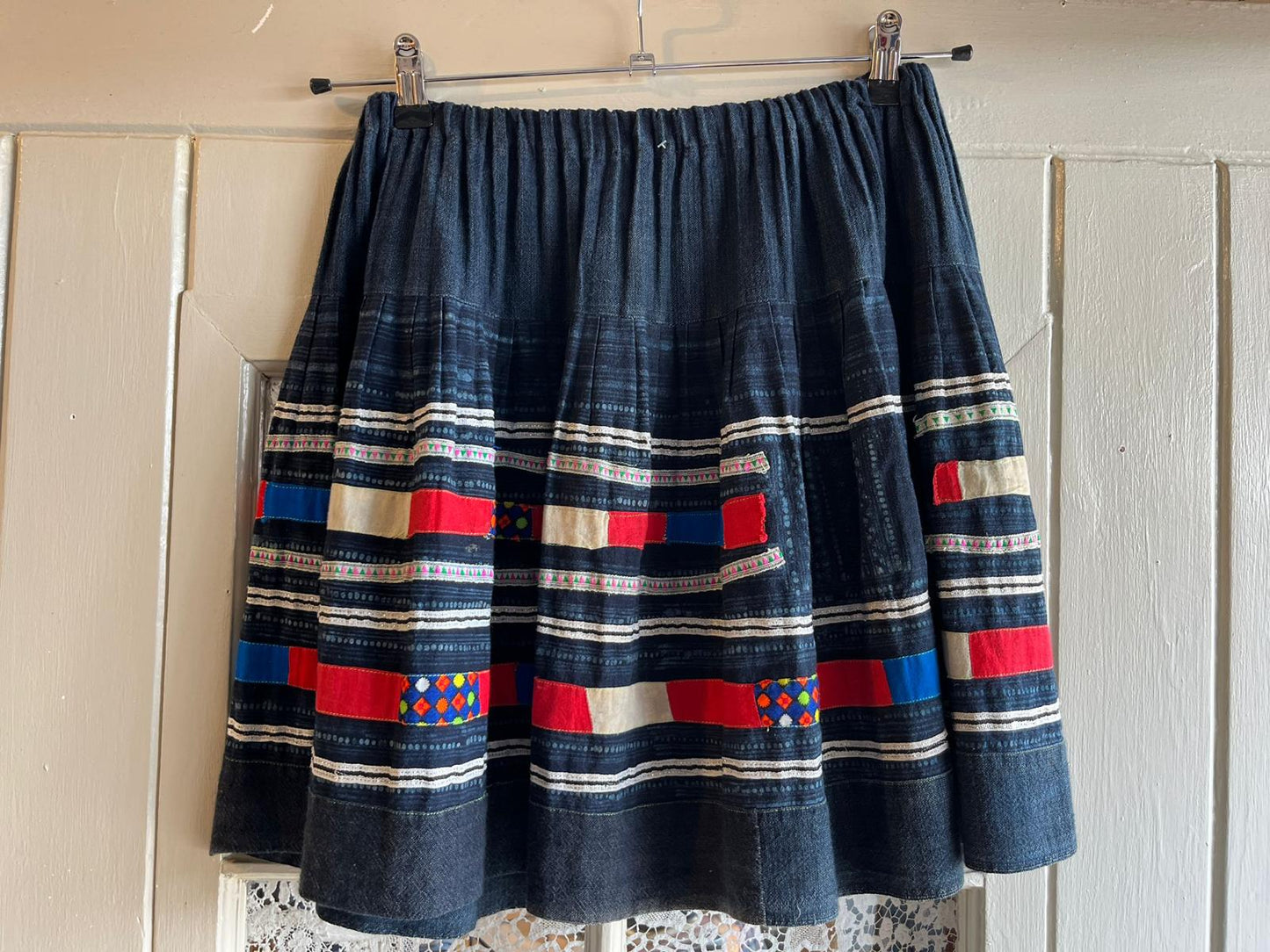 1970s Handmade RaRa Embroidered skirt
