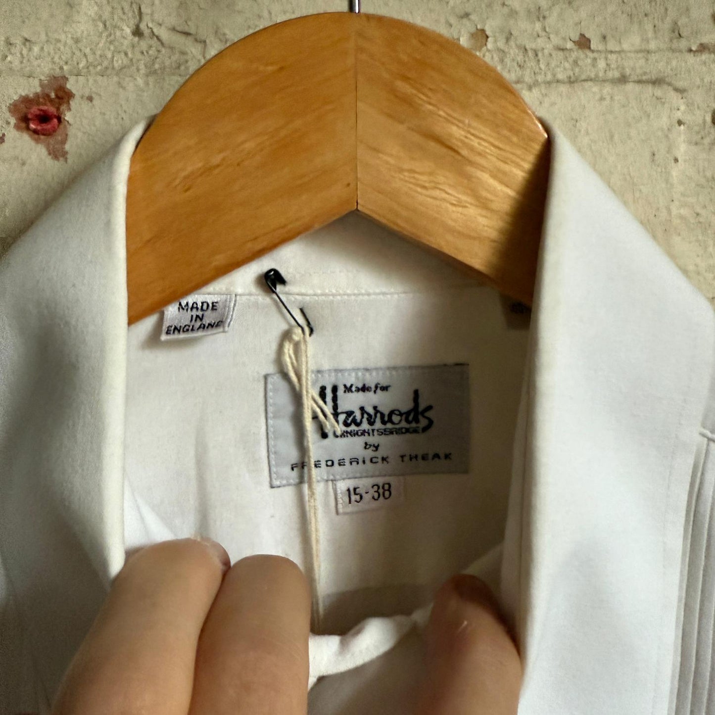 1970s White Harrods Dress Shirt