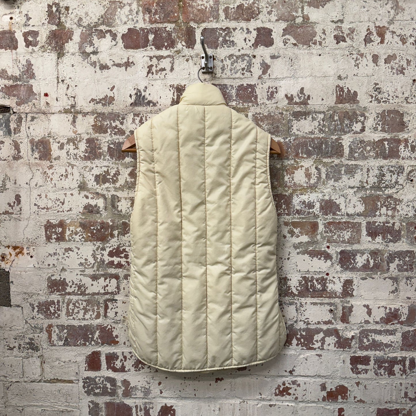 1980s Cream British Padded Slumber-down Gilet