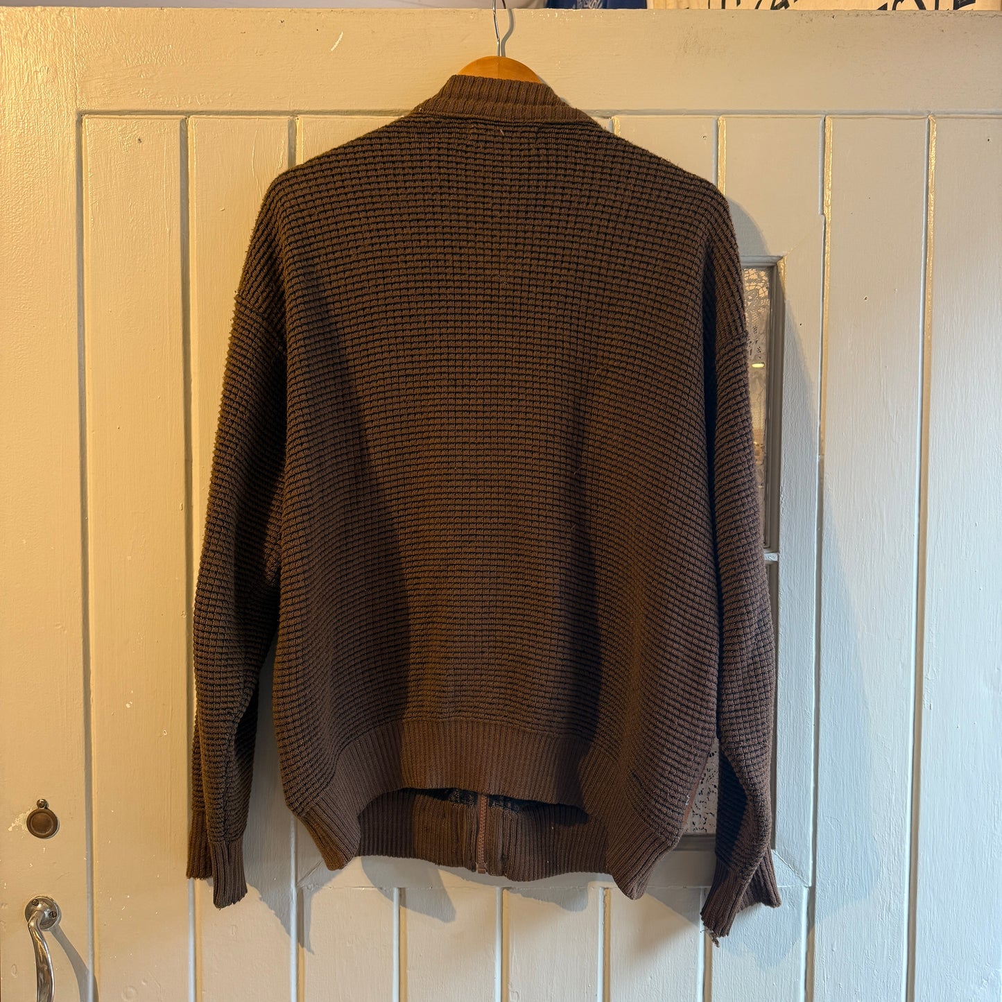 1970s Suede Knitted Italian Zip Up Bomber Jacket