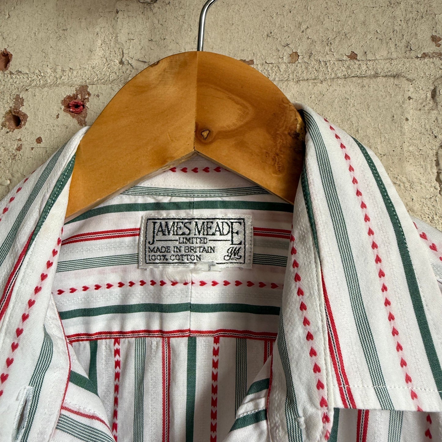 1980s British Striped Button Shirt