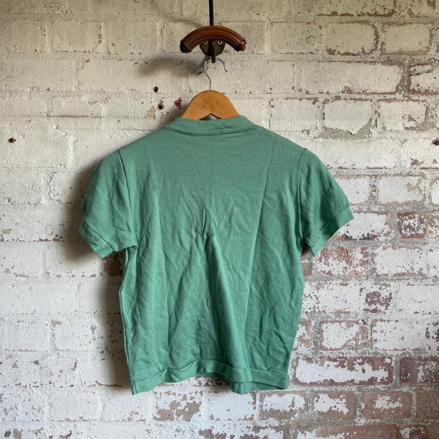 1950s Green Knitted Wool Unusual T-Shirt Top