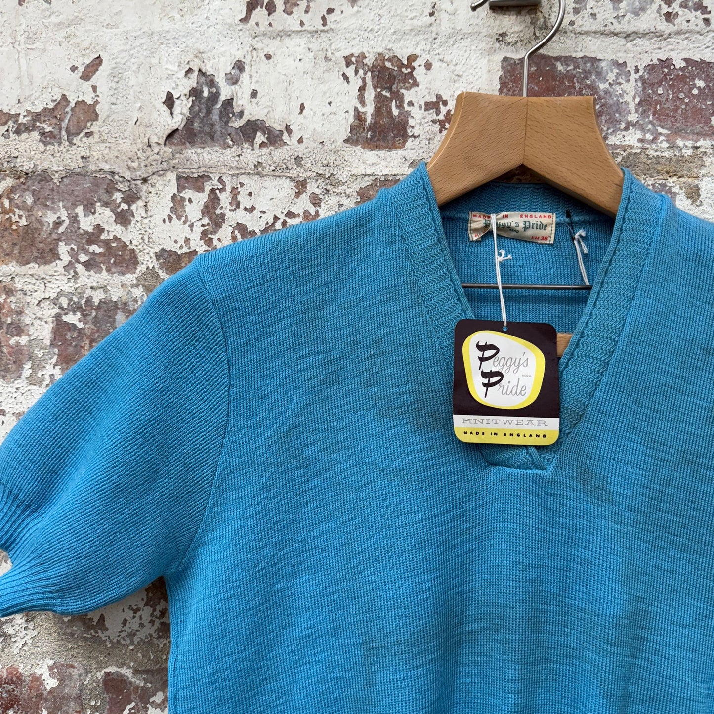 1950s Blue Wool Knitted Jumper