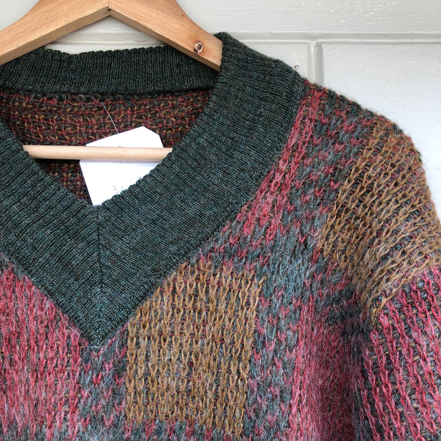 1970s Checkered Knitted Jumper