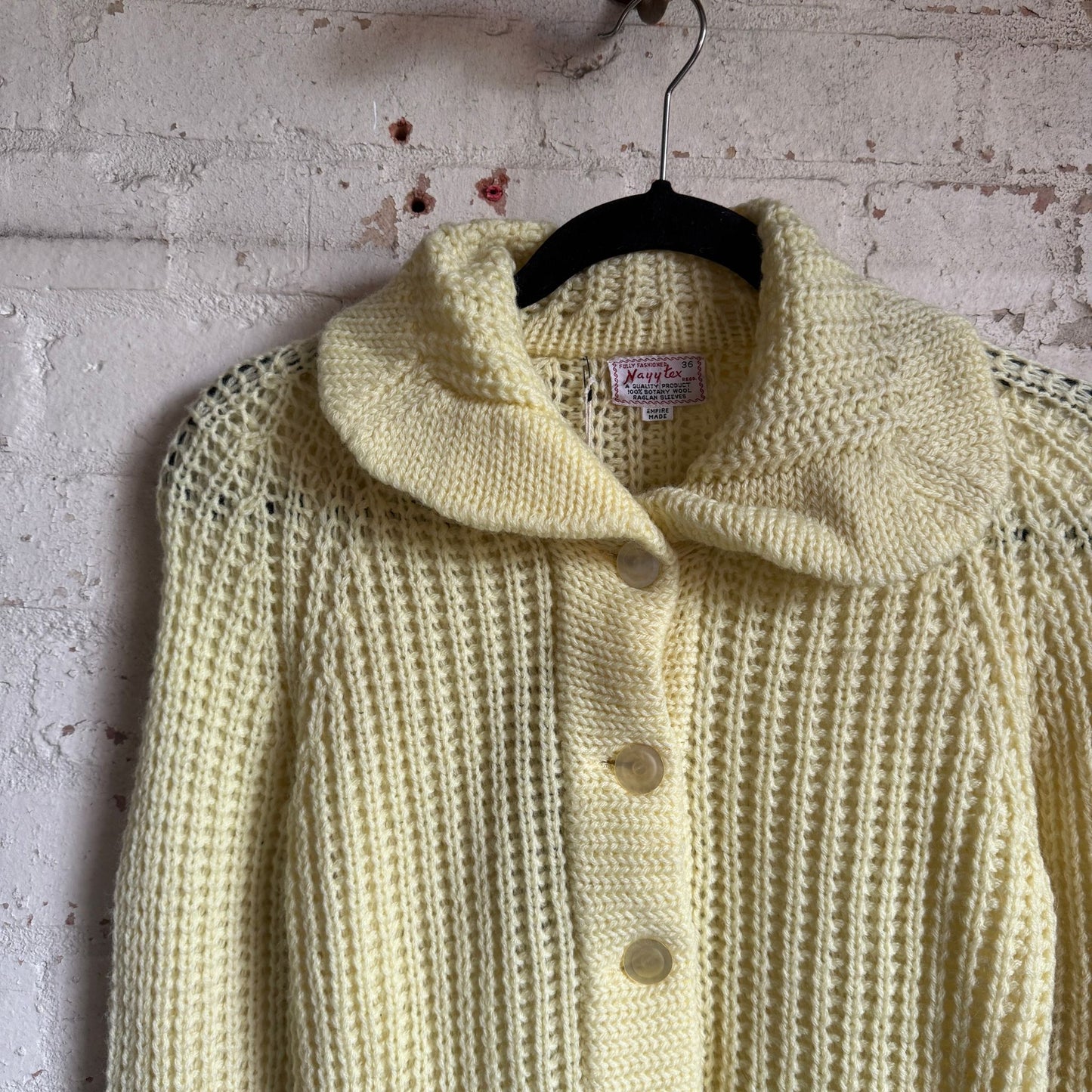 1970s Yellow Knitted Cardigan Jumper