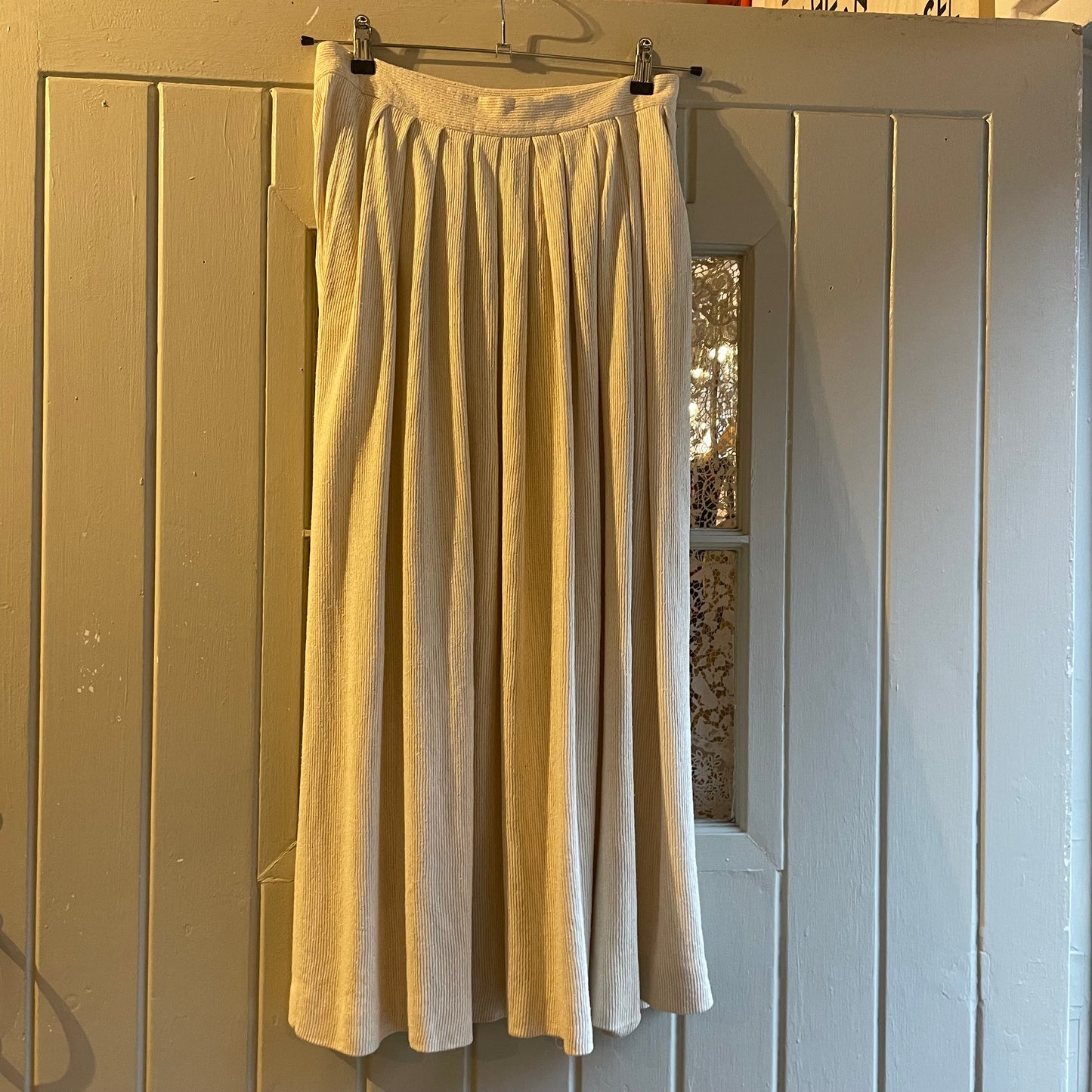 1980s Beige Jaeger Silk Skirt