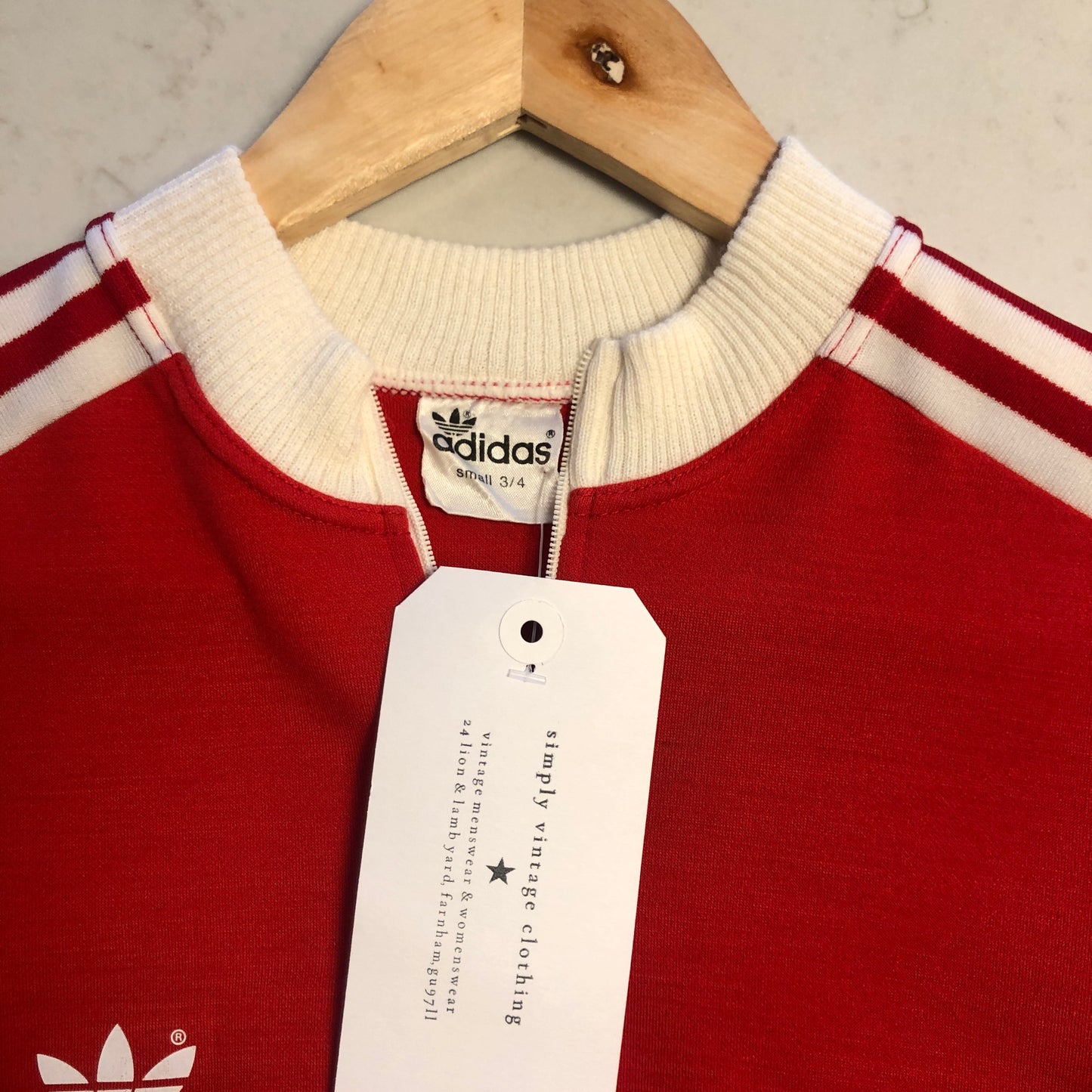 1980s Red Adidas Cycling Top