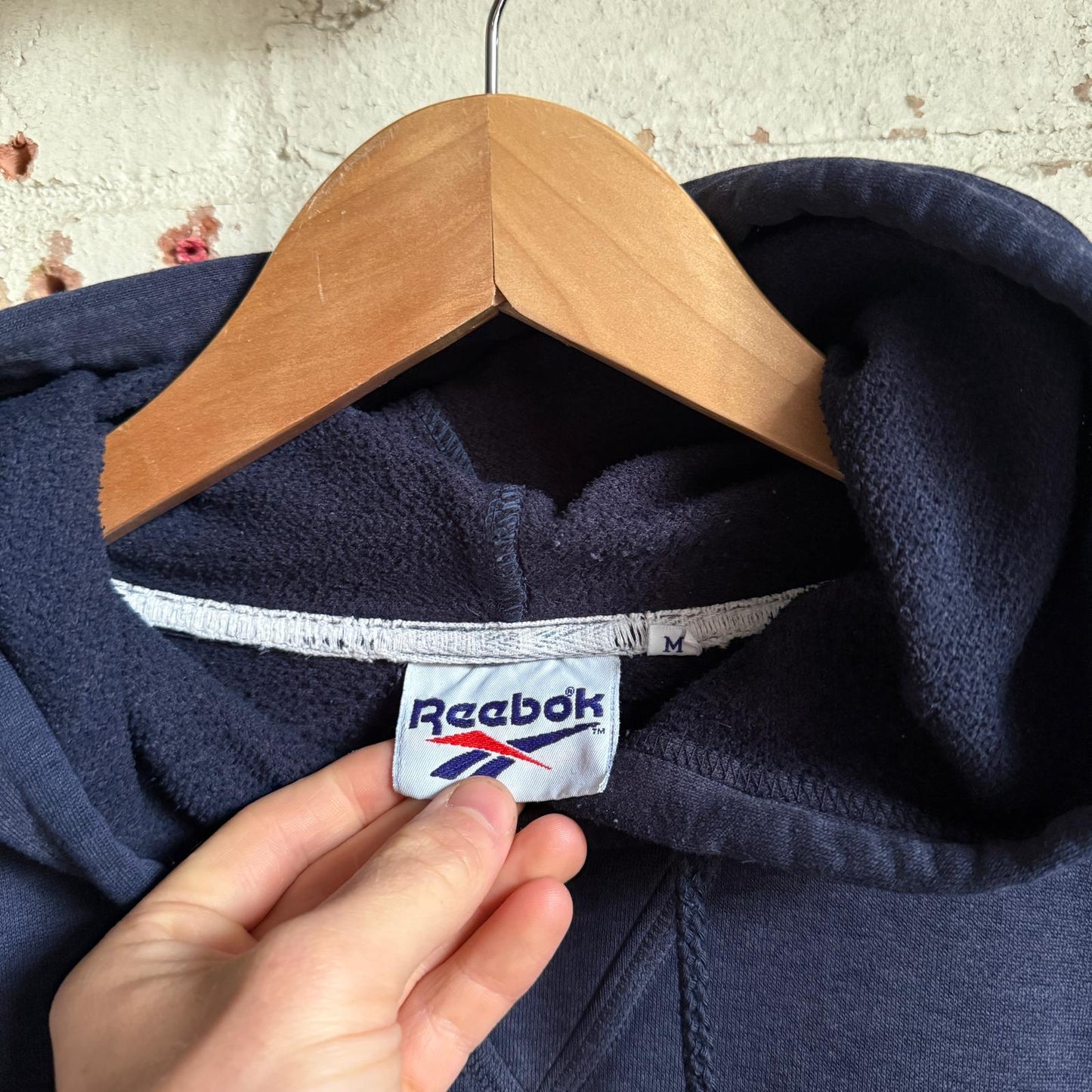 1990s Navy Reebok Hoodie Jumper