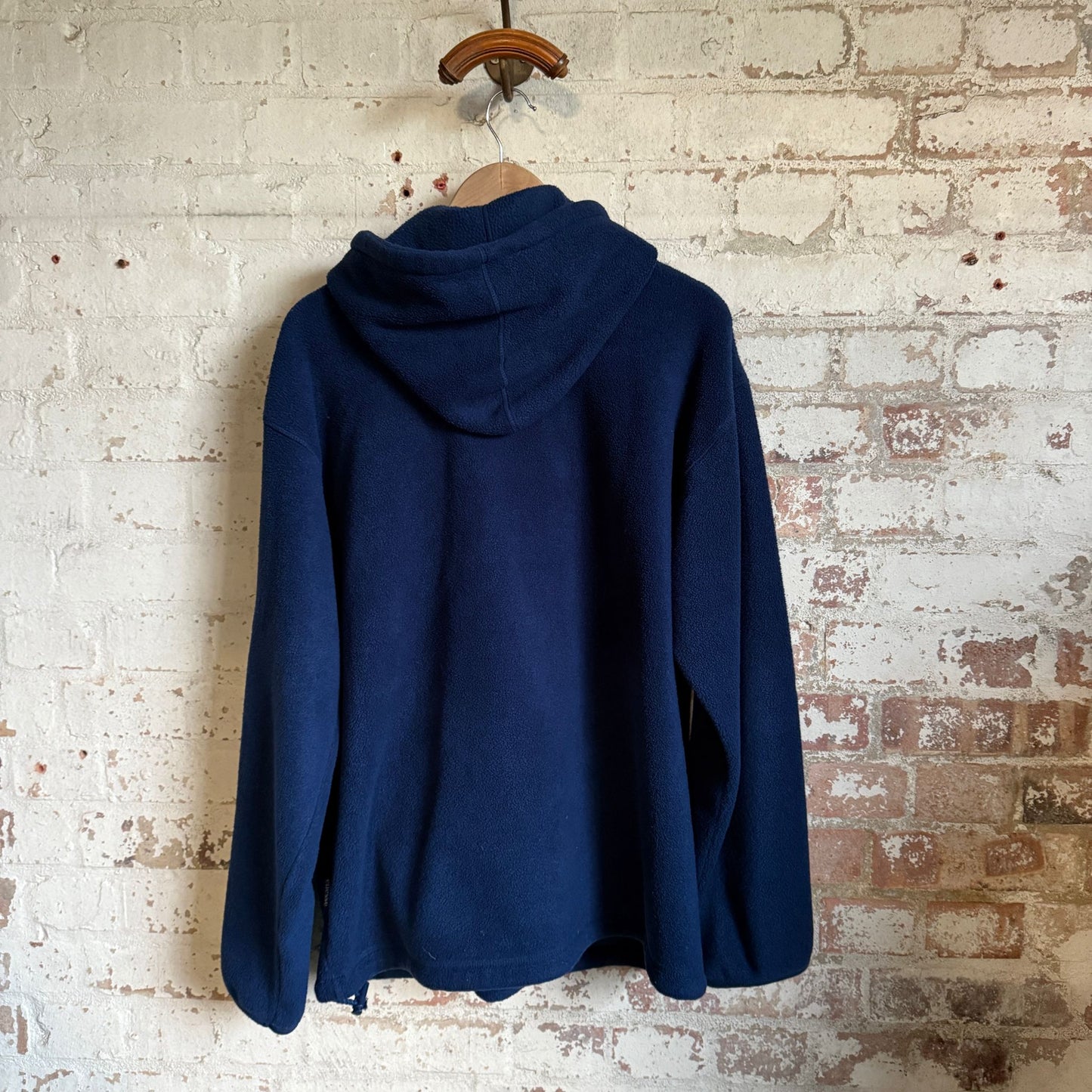 1990s Navy Ellesse 1/4 Zip Fleece Hoodie Jumper