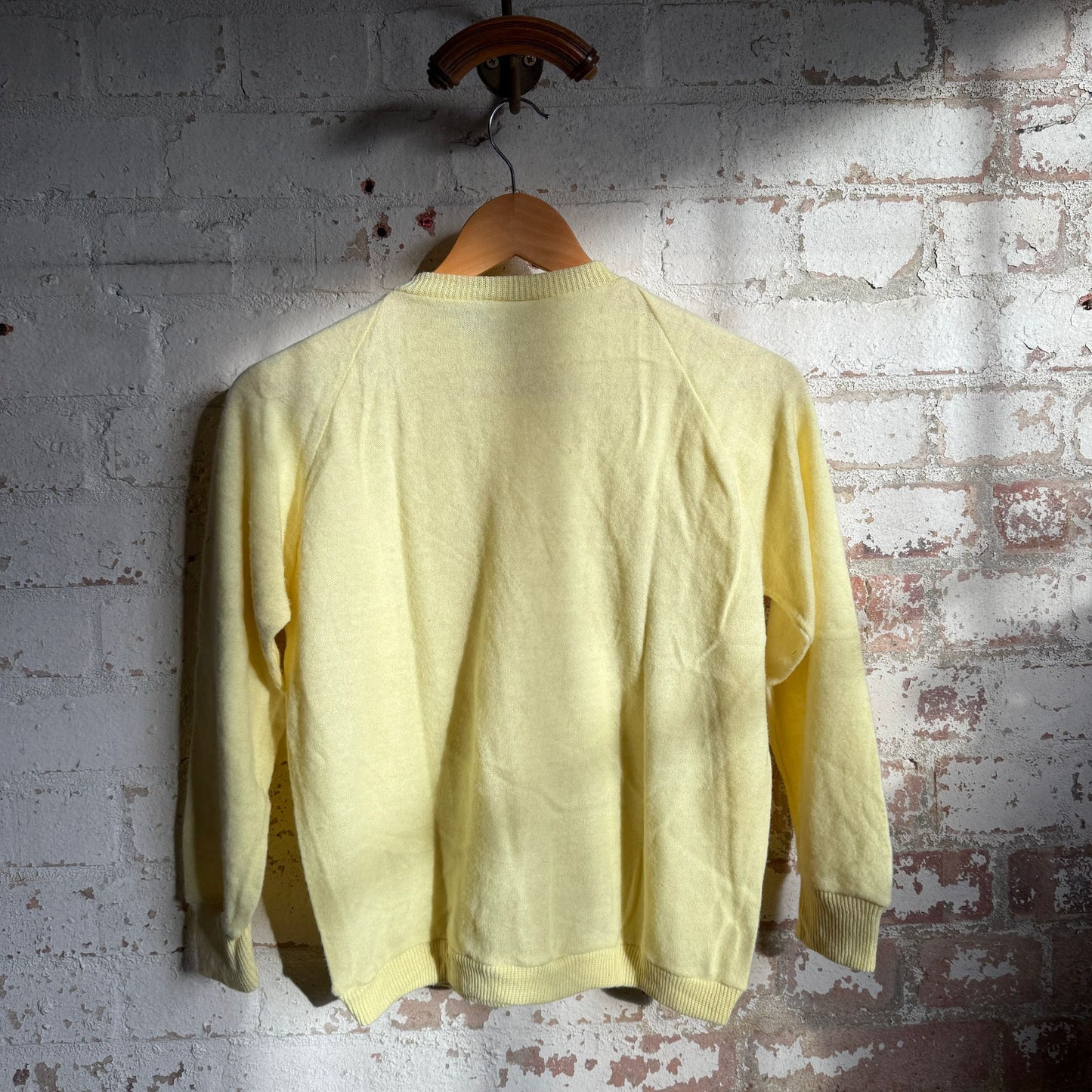 1950s Yellow British Cardigan Jumper