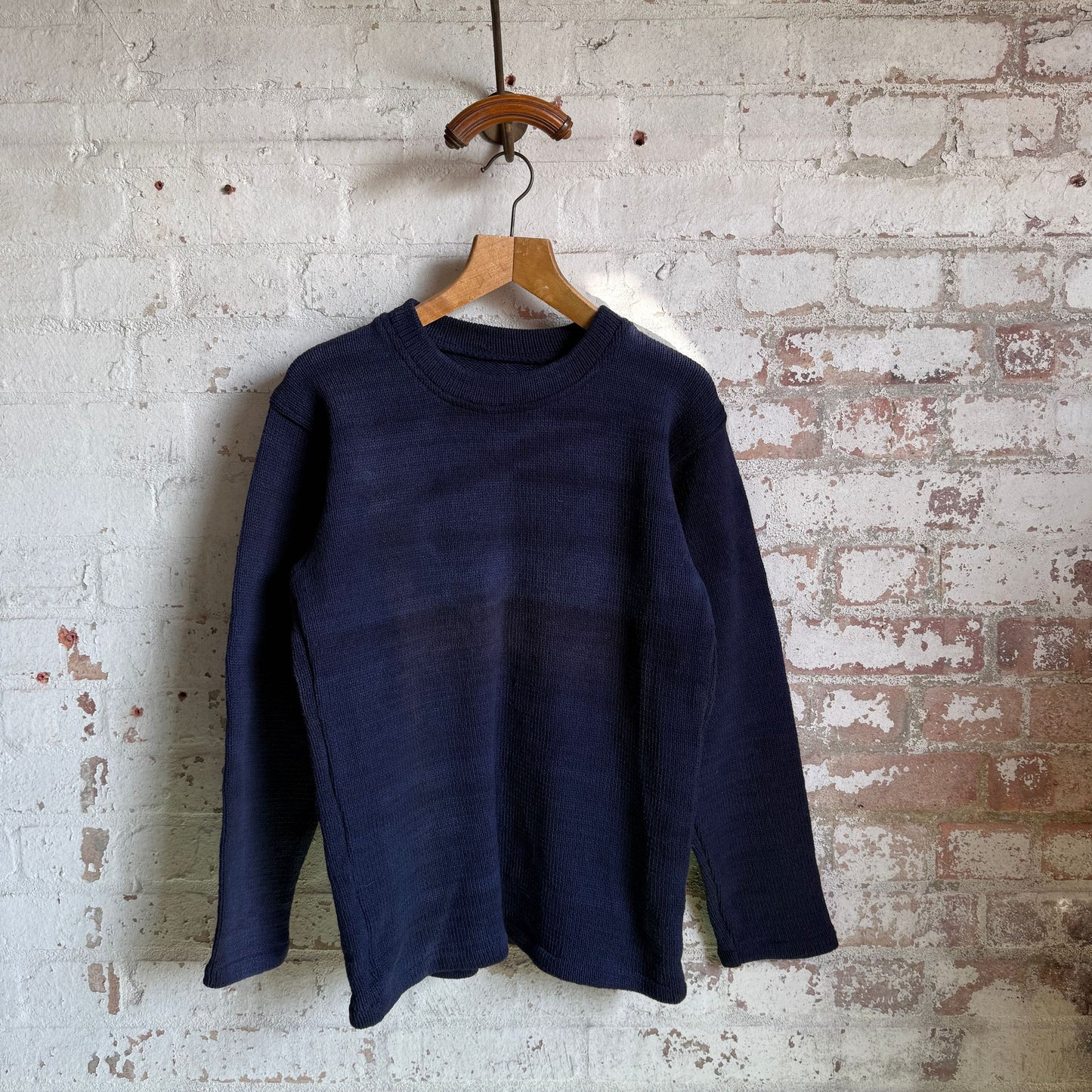 1940s Navy Wool Knitted Jumper