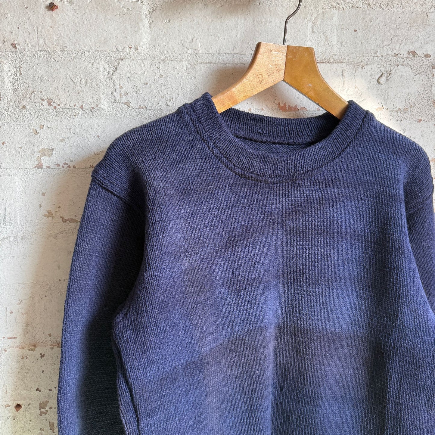 1940s Navy Wool Knitted Jumper