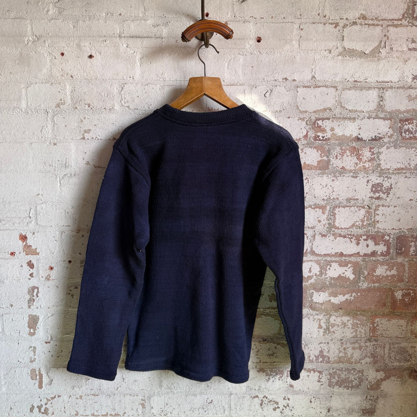 1940s Navy Wool Knitted Jumper