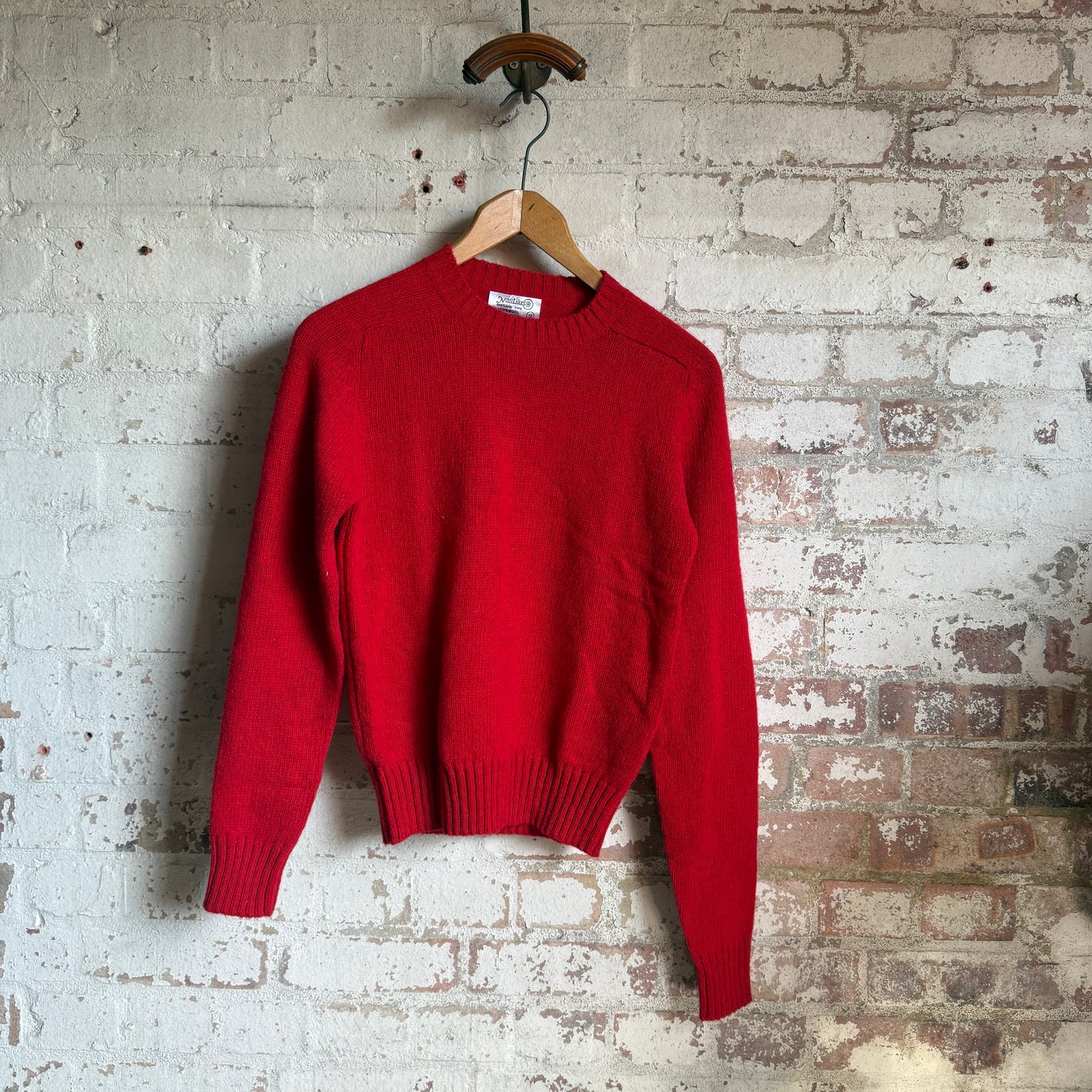1980s Red Wool Knitted Jumper