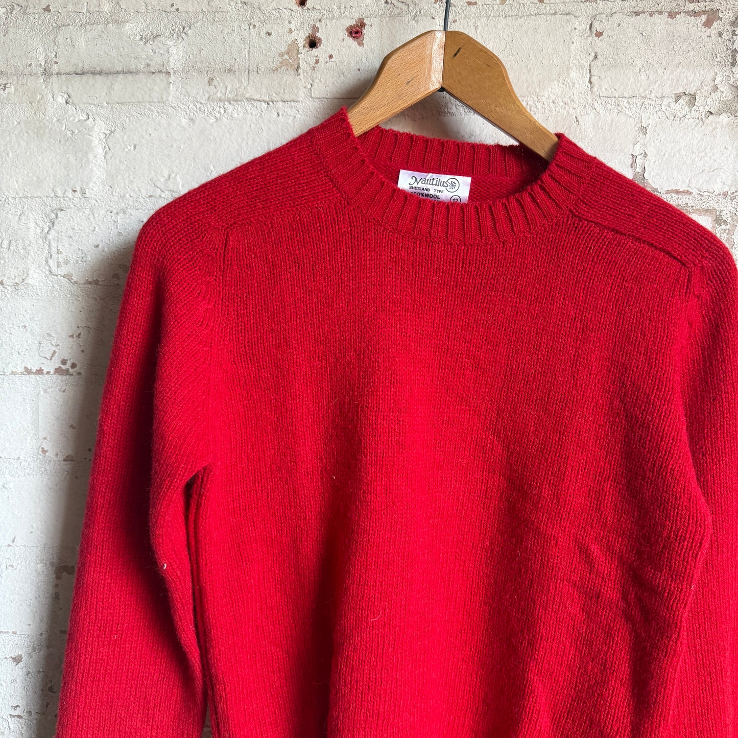 1980s Red Wool Knitted Jumper