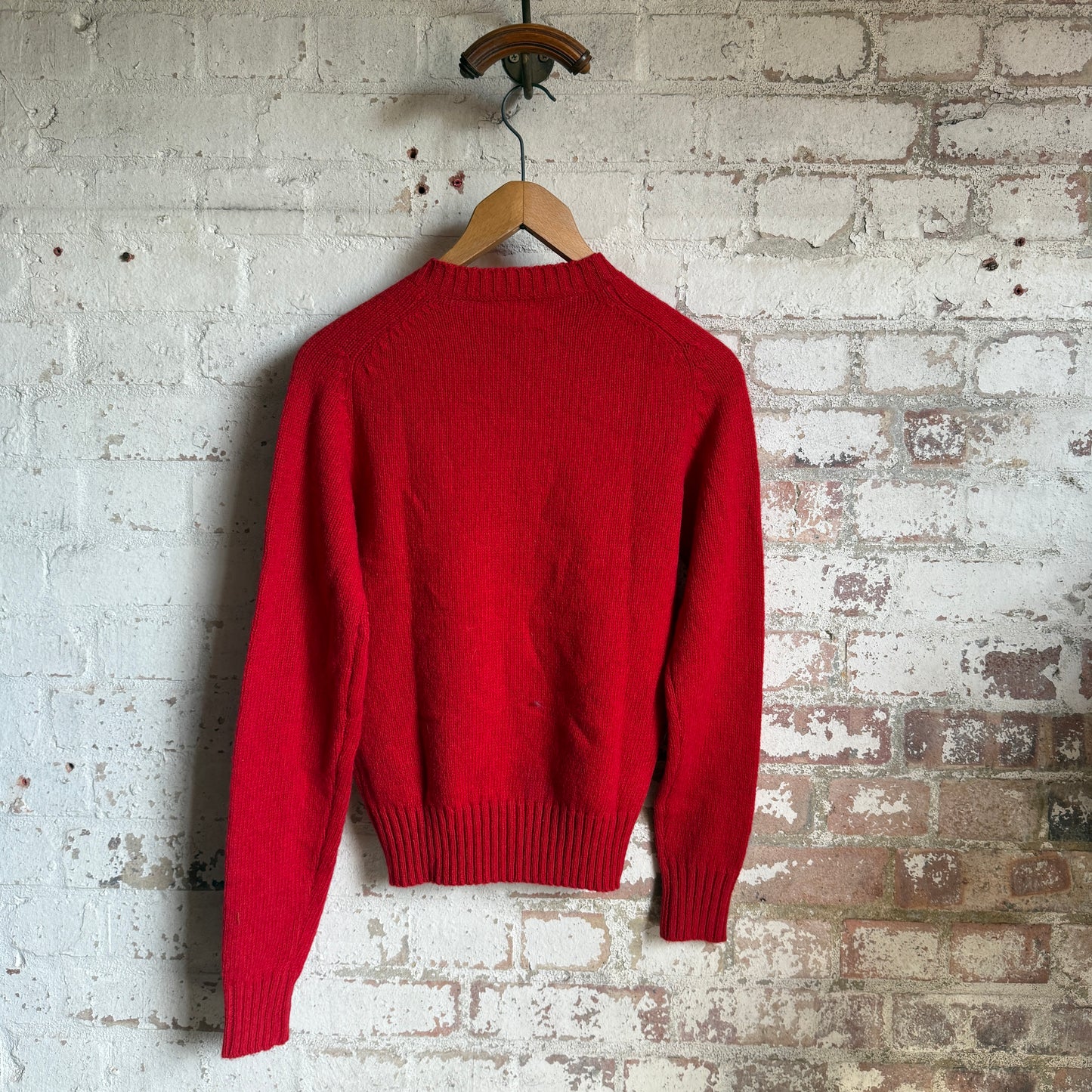 1980s Red Wool Knitted Jumper