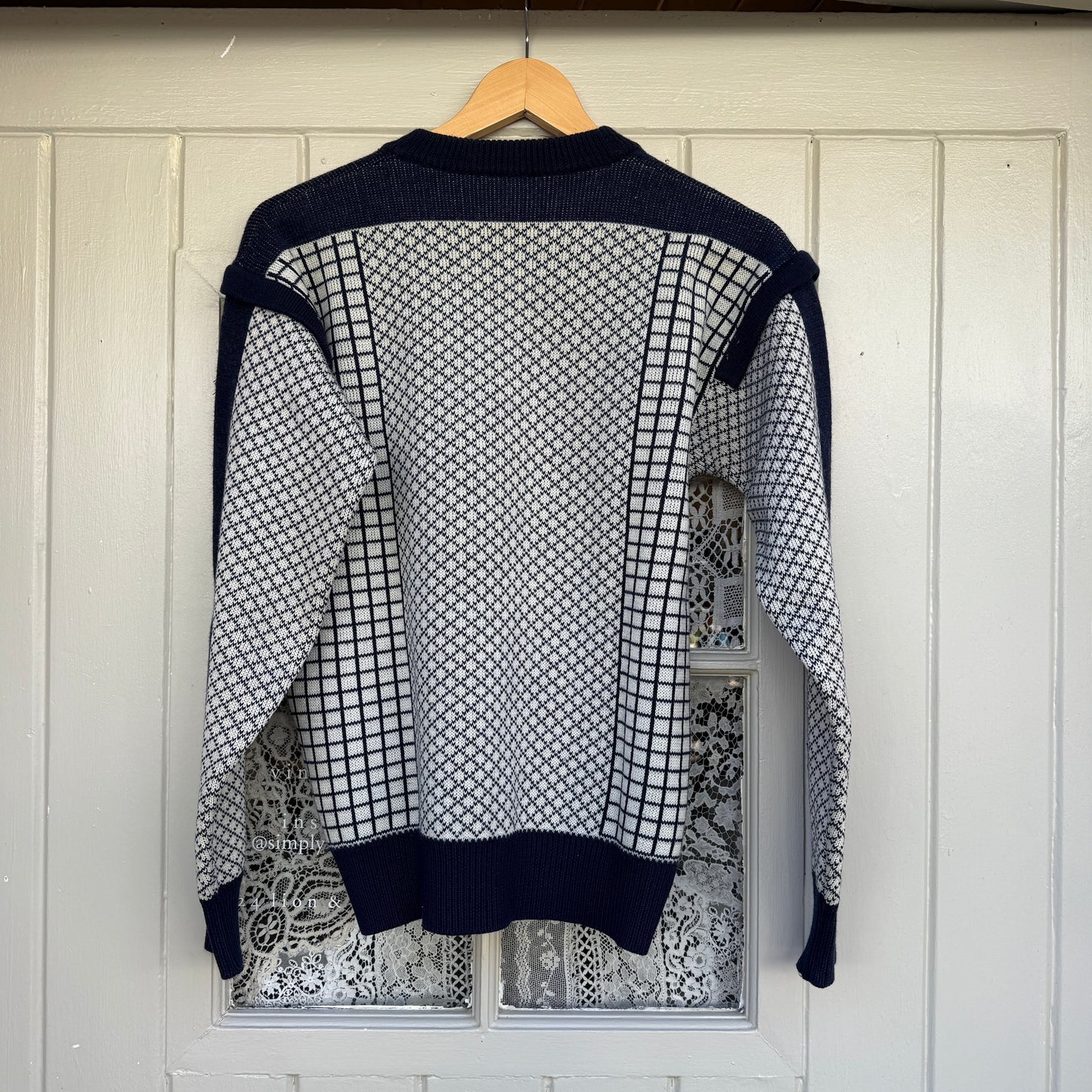 1970s Wool Patterned Knitted Jumper