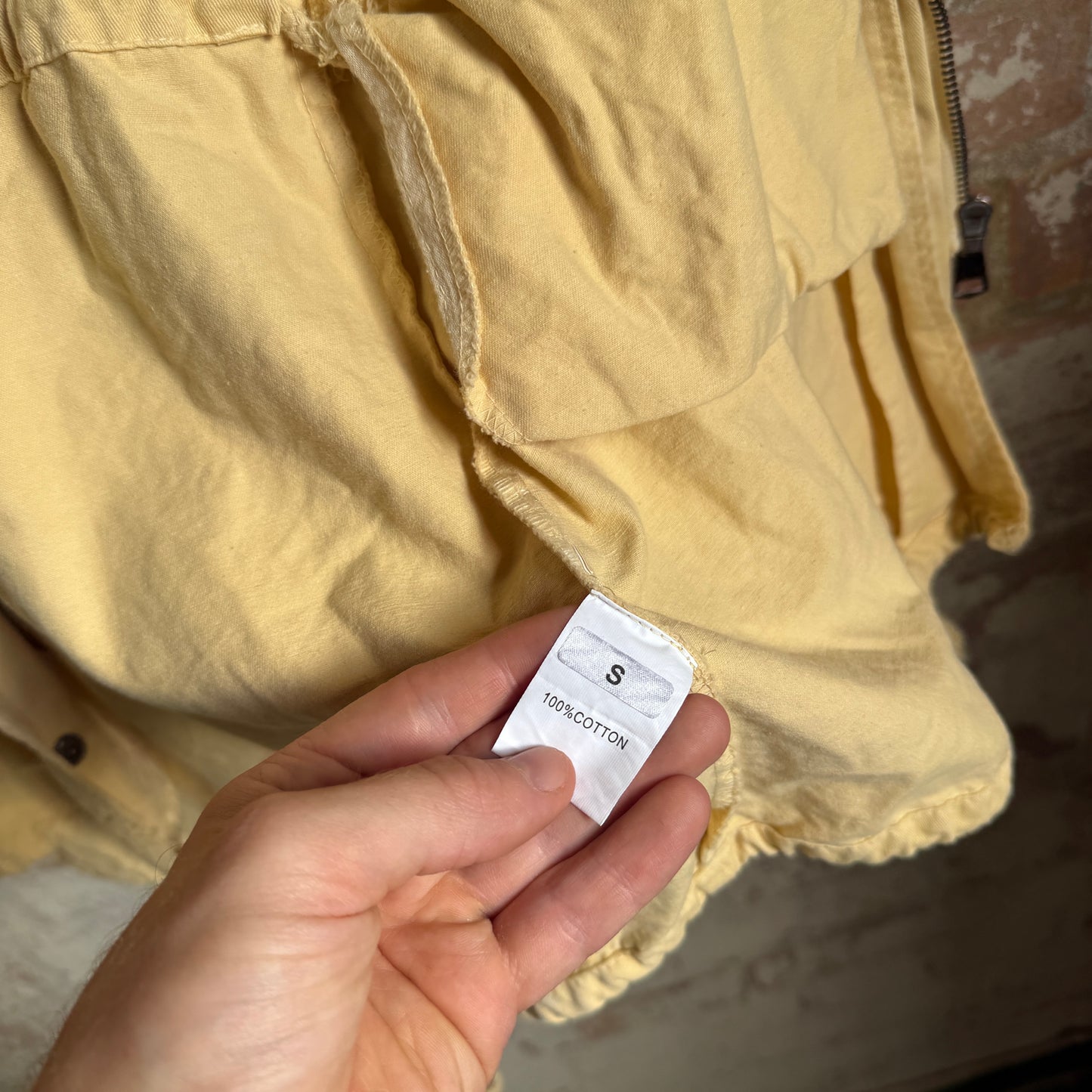Vintage Yellow Cotton Parka Coat Jacket