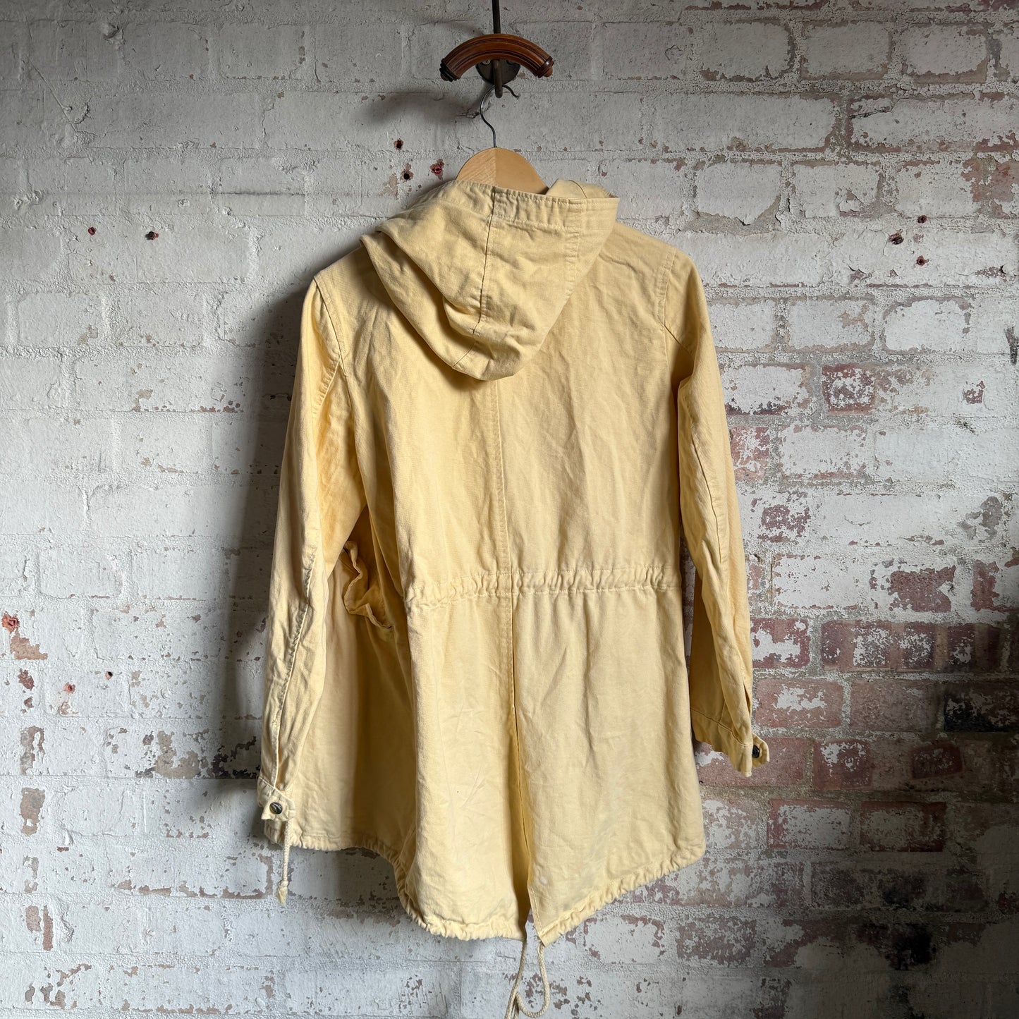 Vintage Yellow Cotton Parka Coat Jacket