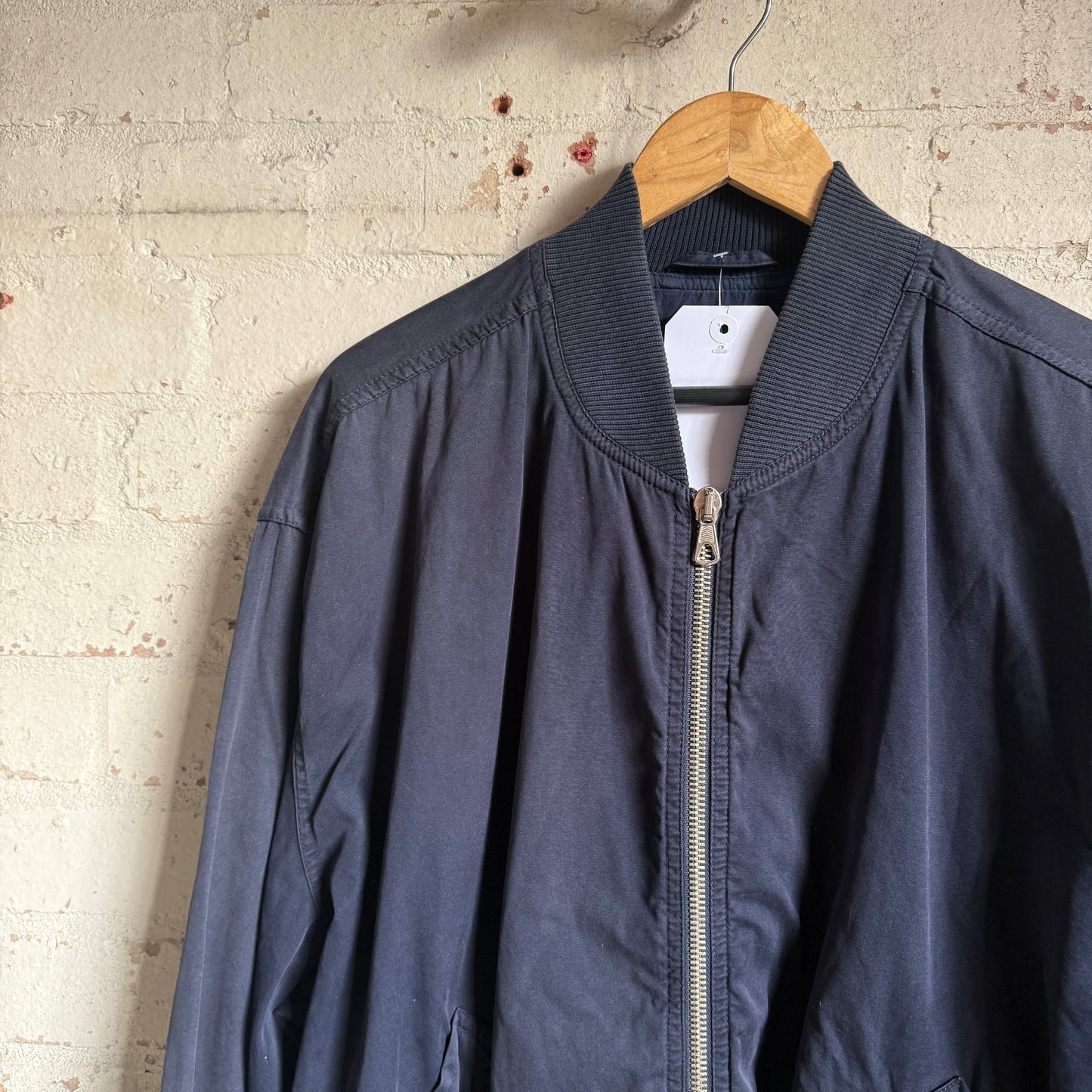 1990s Navy Cotton Hugo Boss Cotton Bomber Jacket