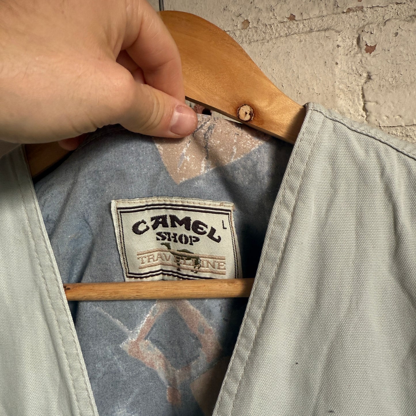 1990s Beige Camel Tactical Gilet JAcket