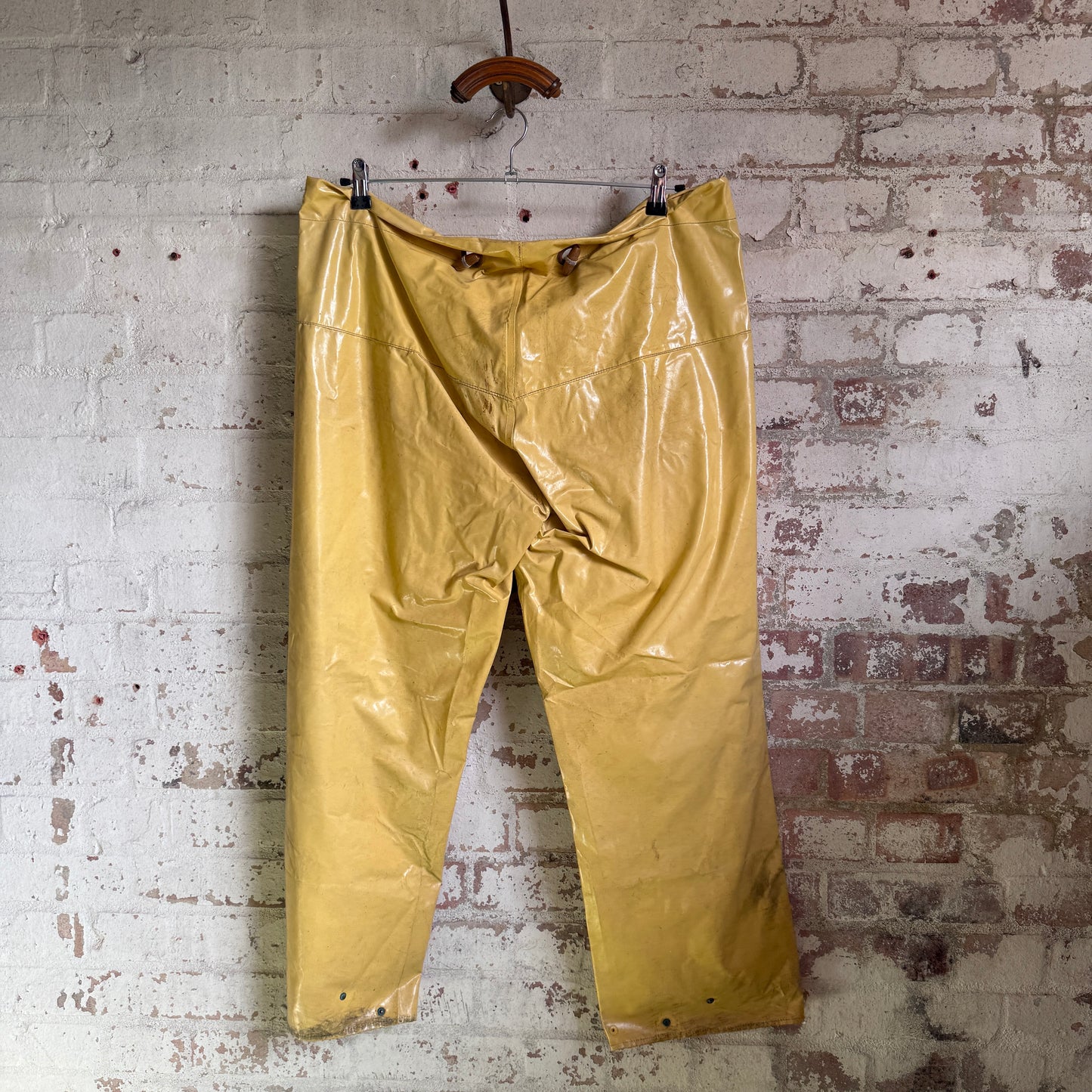 1950s Yellow PVC Sailor Overalls Trousers