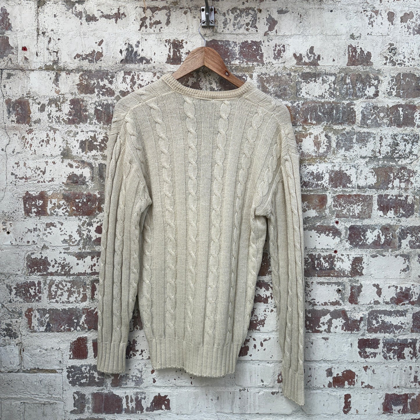 1960s Cream Fred Perry Wool Knitted Jumper