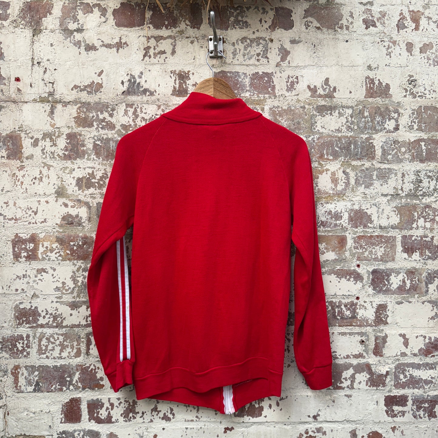 1980s Red Zip Up Track Top