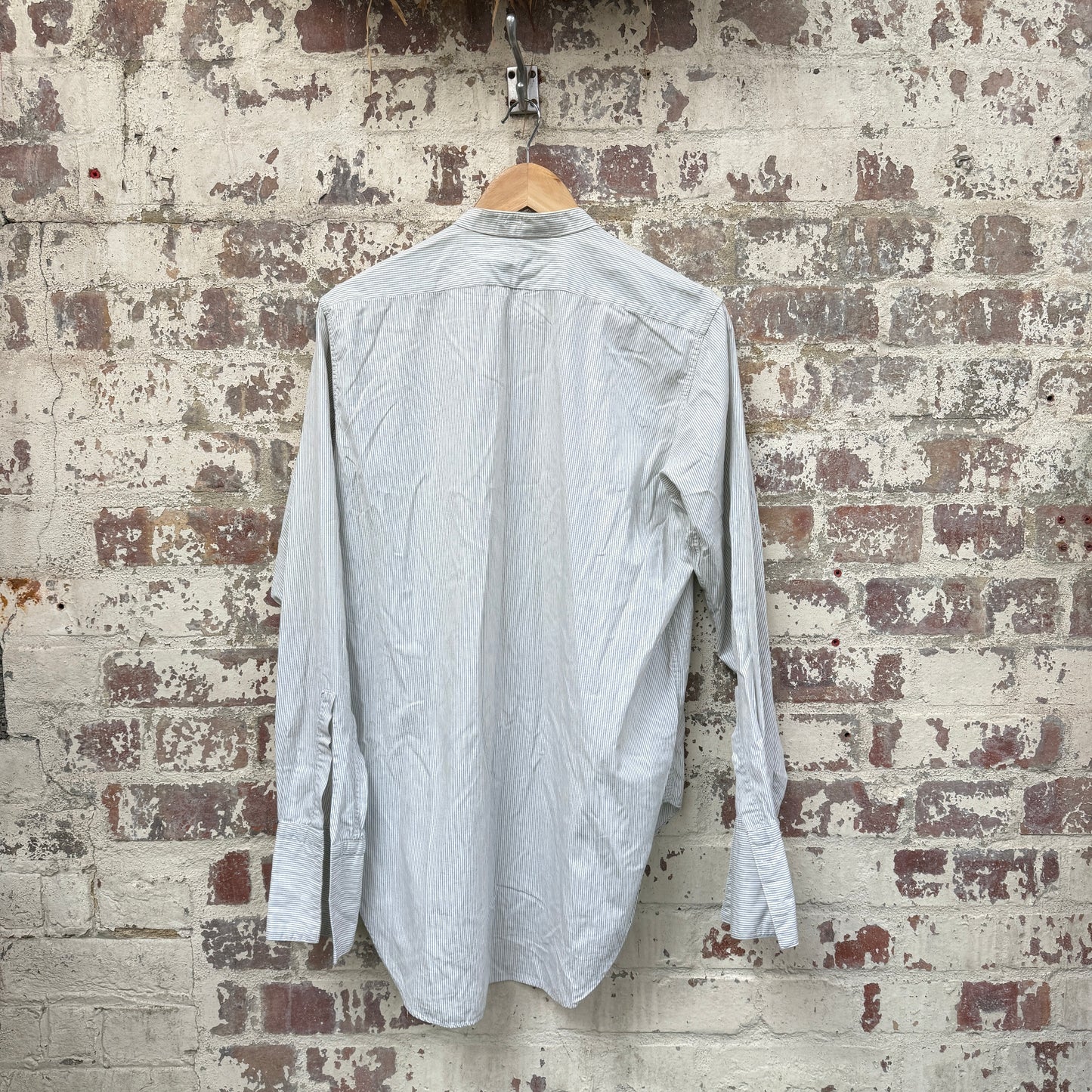 1940s Striped 'Rochester' Collarless Shirt