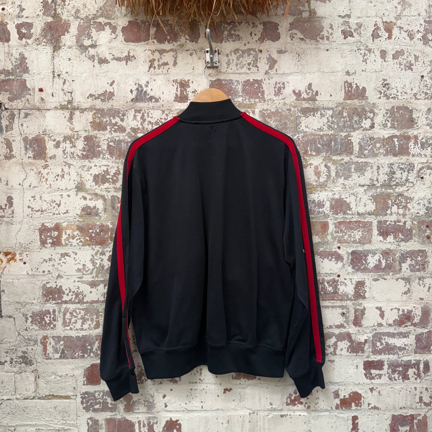 1990s Black Polo Sport Ralph Lauren Button Up Track Top