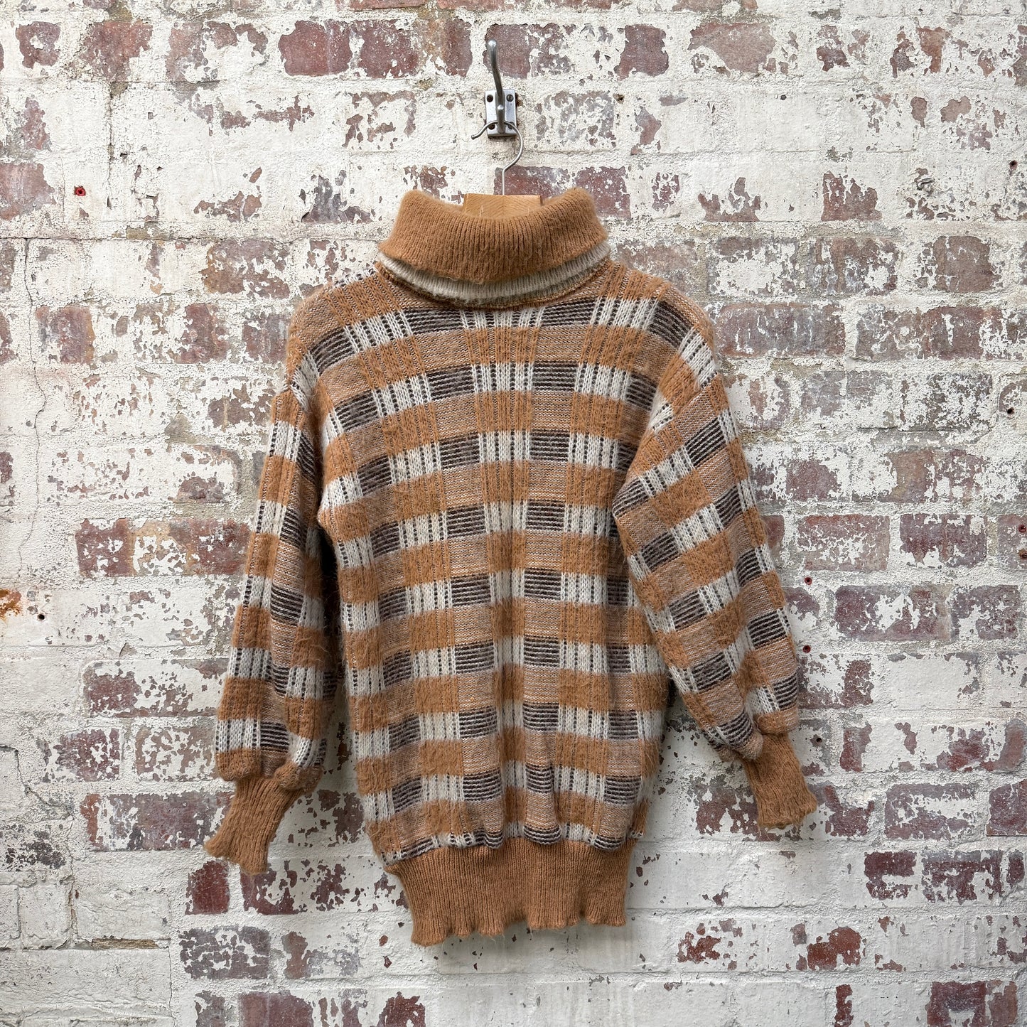 1980s Scottish Knitted Roll Neck Jumper