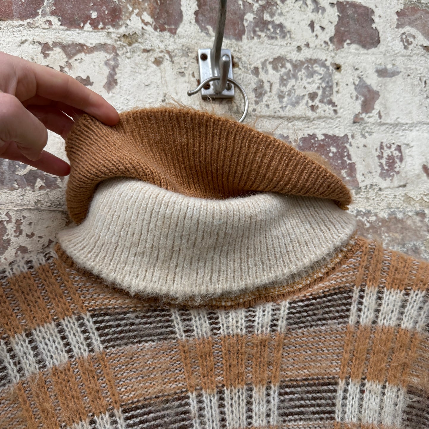 1980s Scottish Knitted Roll Neck Jumper
