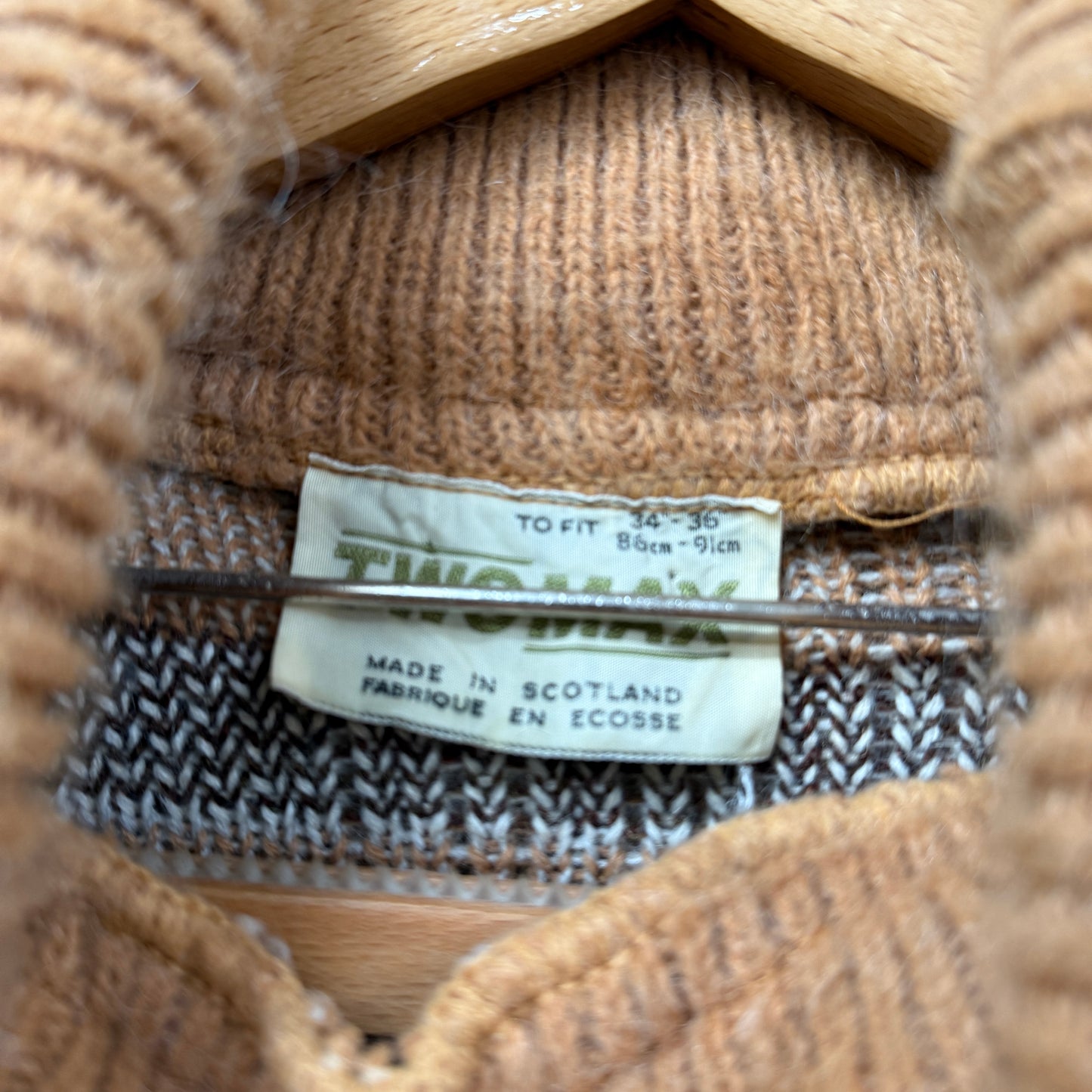 1980s Scottish Knitted Roll Neck Jumper
