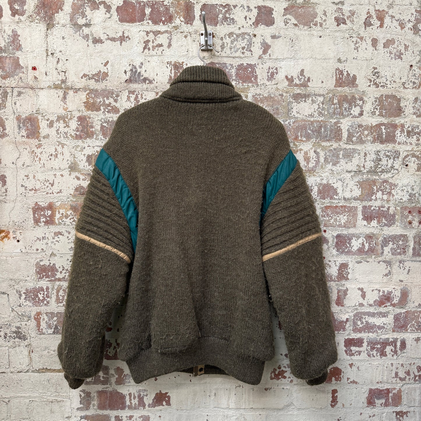 1980s Italian Wool Knitted Zip Up Jacket