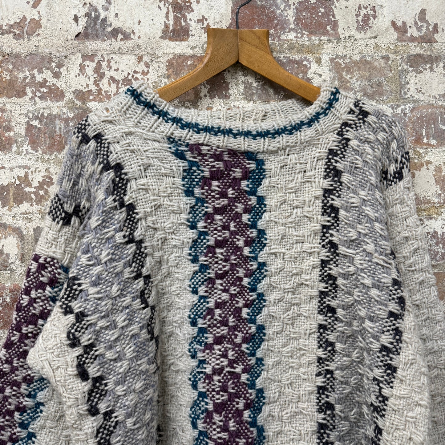 1960s Multicoloured Wool Chunky Knitted Jumper
