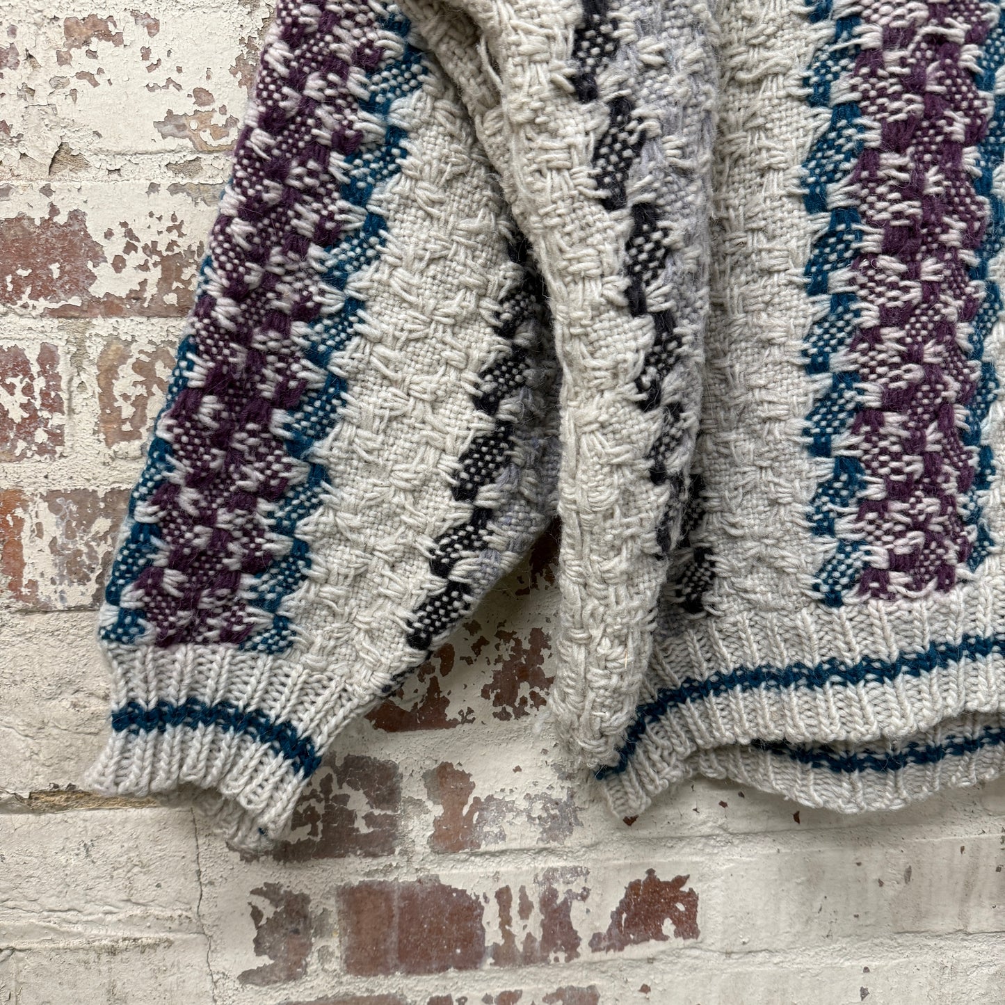 1960s Multicoloured Wool Chunky Knitted Jumper
