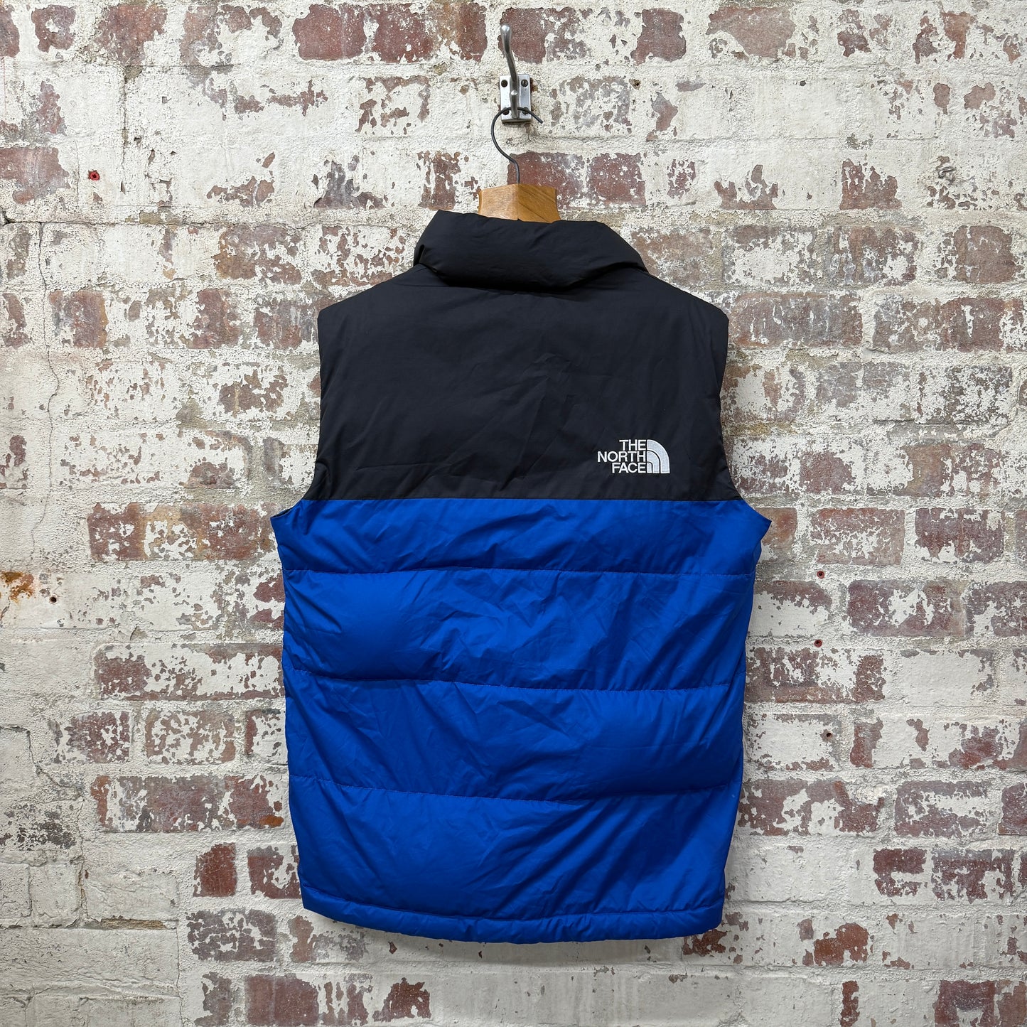 Blue and Black The North Face Puffer Gilet Jacket