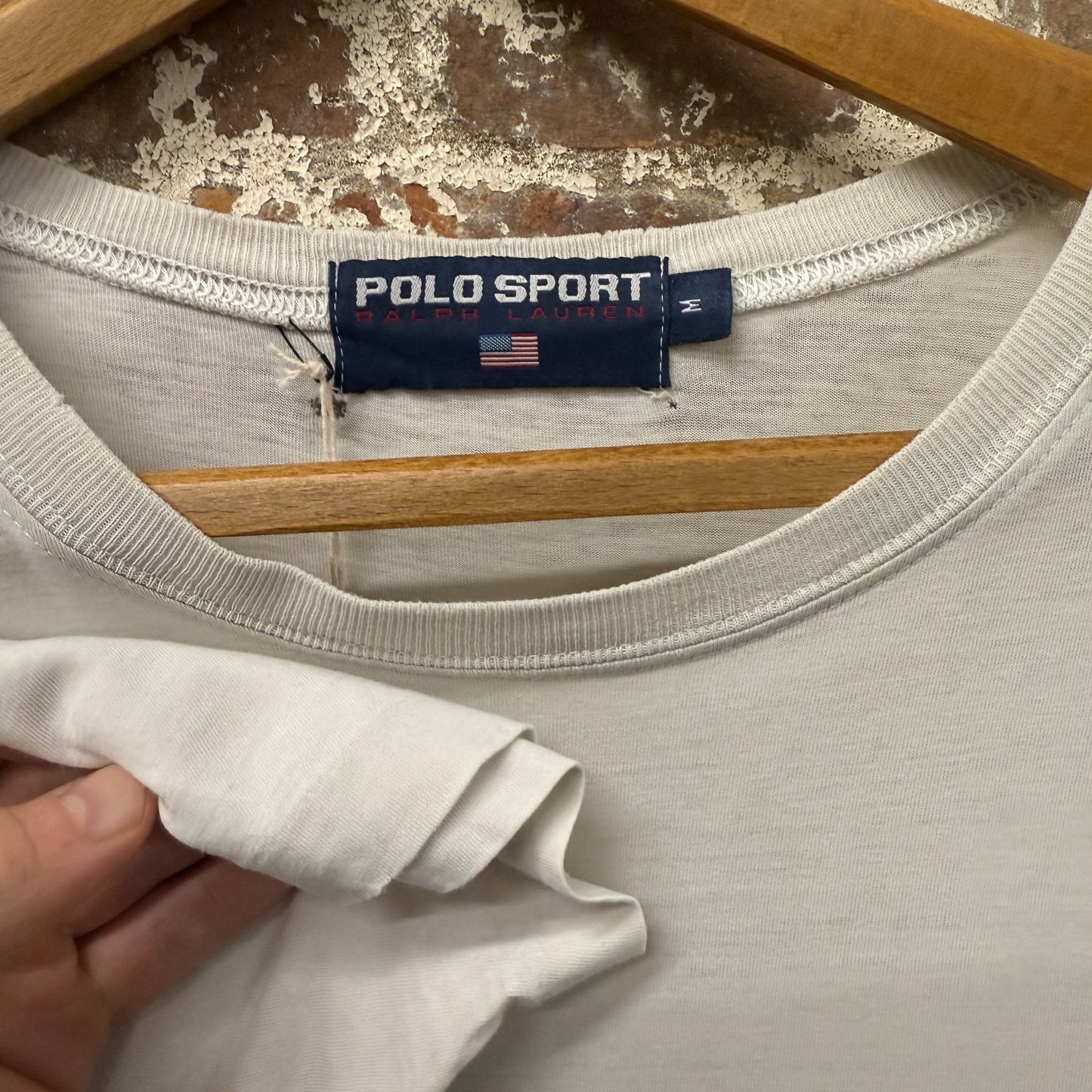 1990s White Polo Sport Graphic T-Shirt