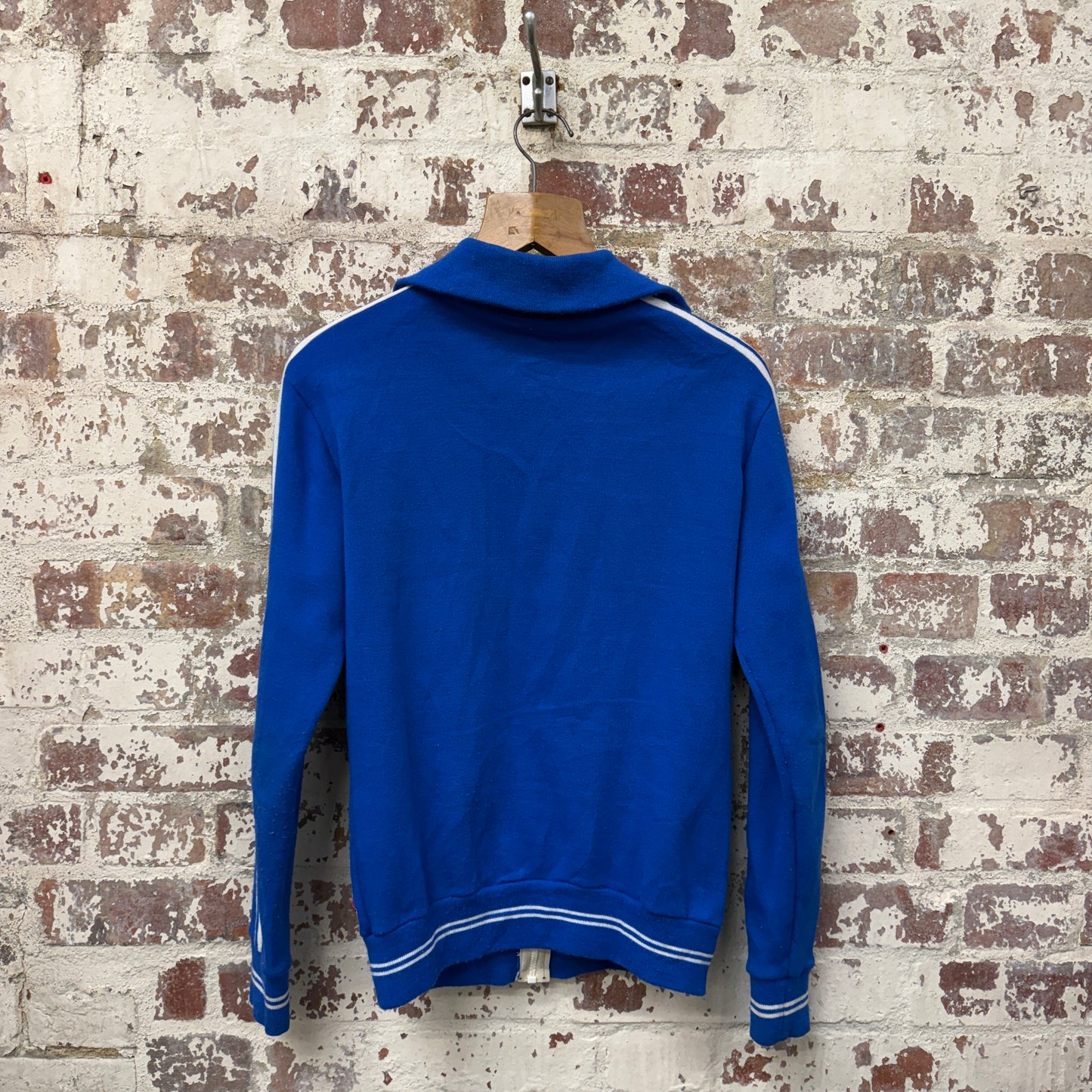 1970s Blue Knitted Track Top