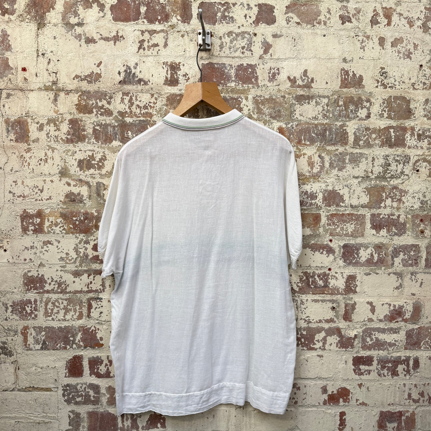 1970s White Dunhill Polo Shirt Top