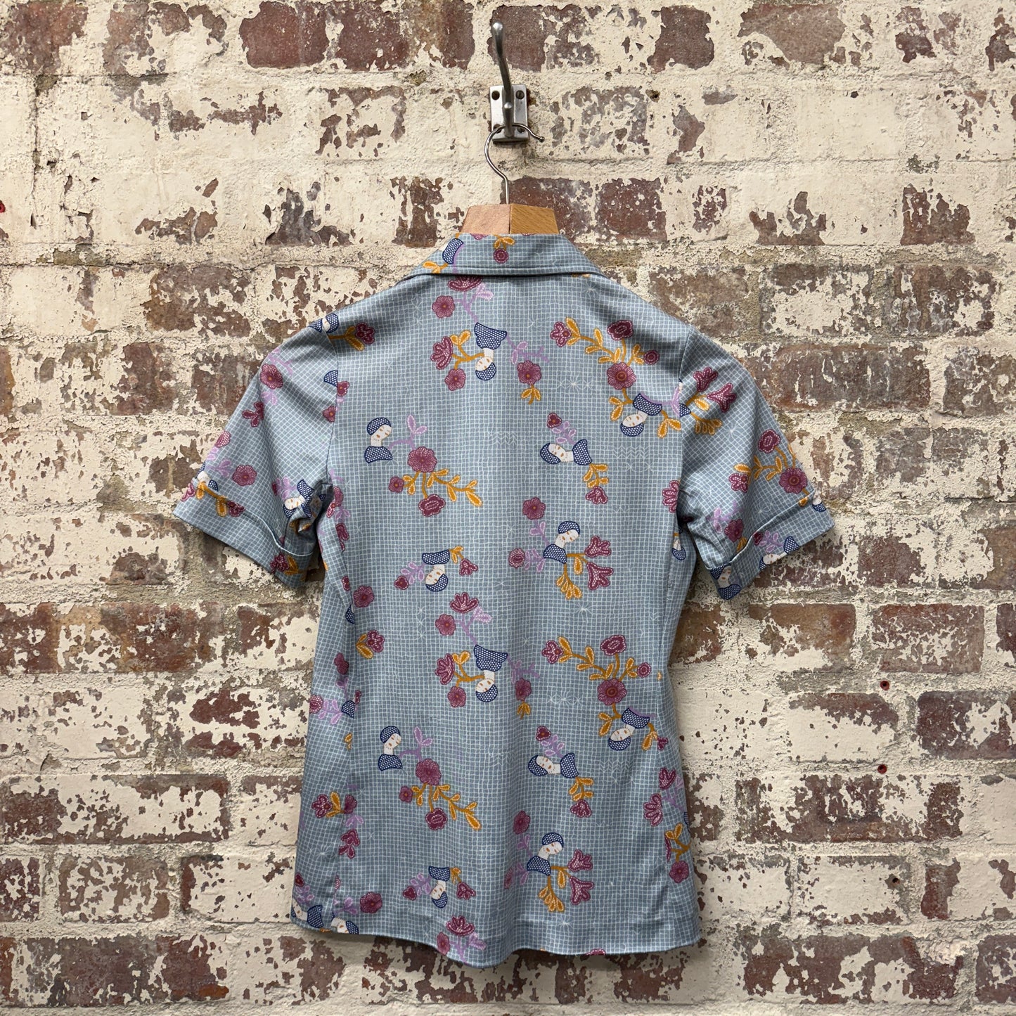 1970s Graphic Print Collared Shirt