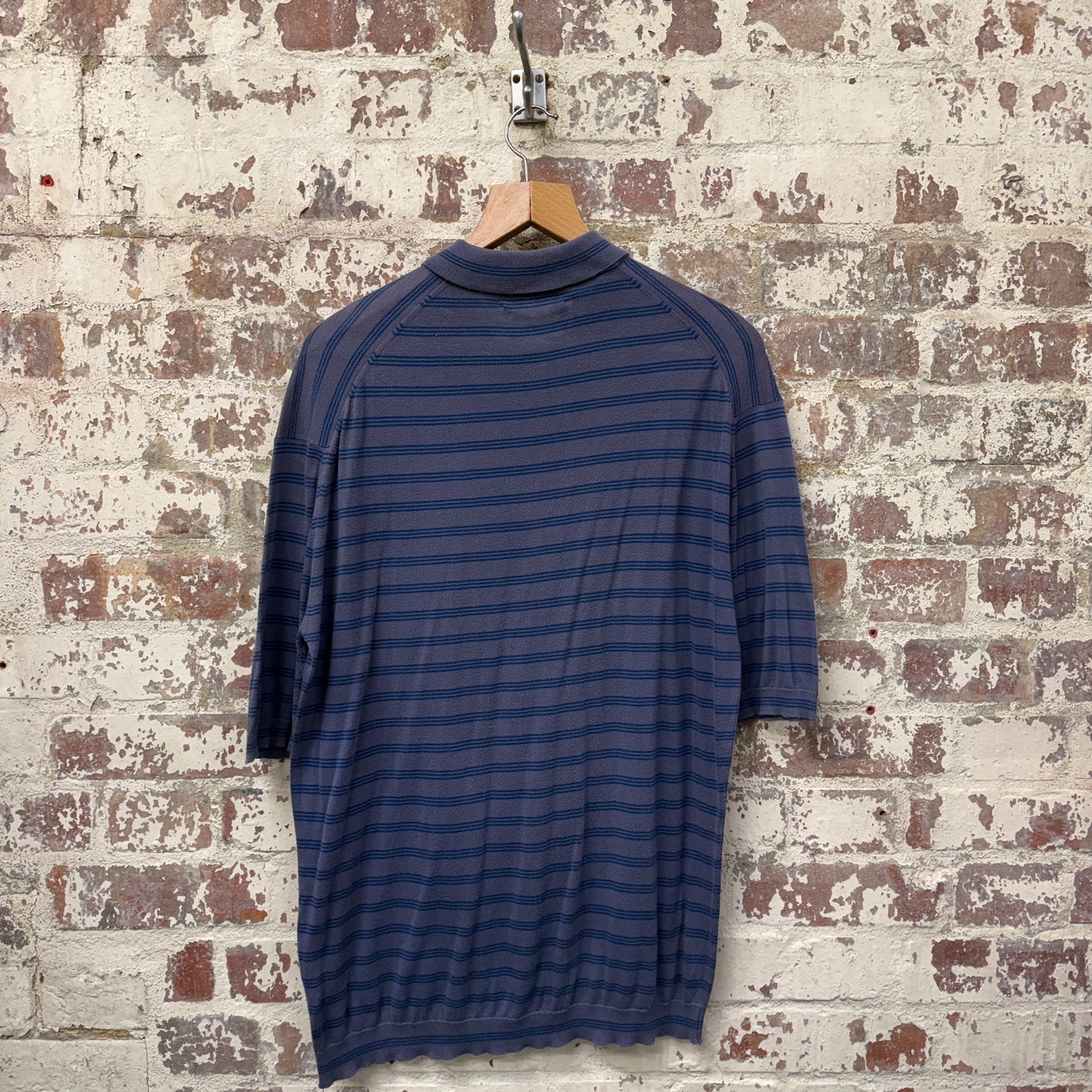 1980s Navy John Smedley Polo Shirt