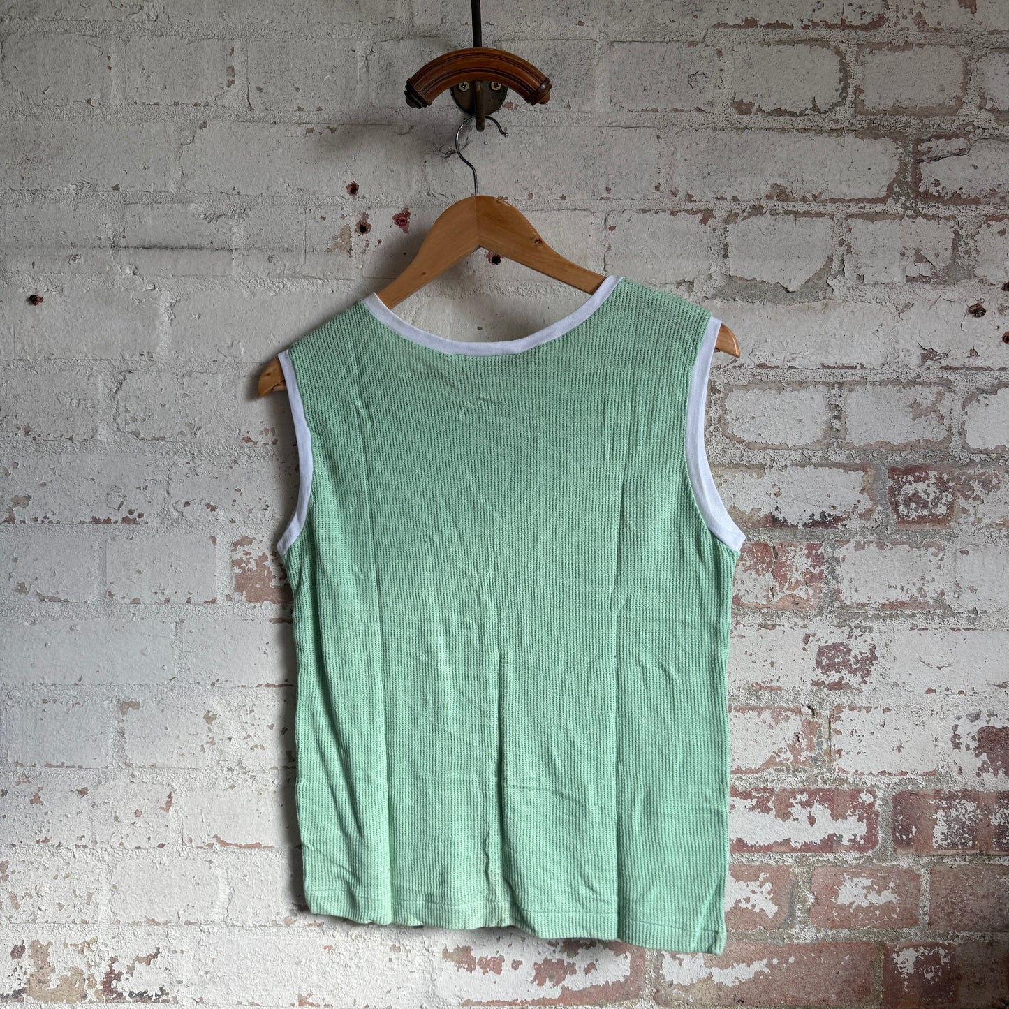 1960s Green Holstar British Polo Shirt Blouse Vest