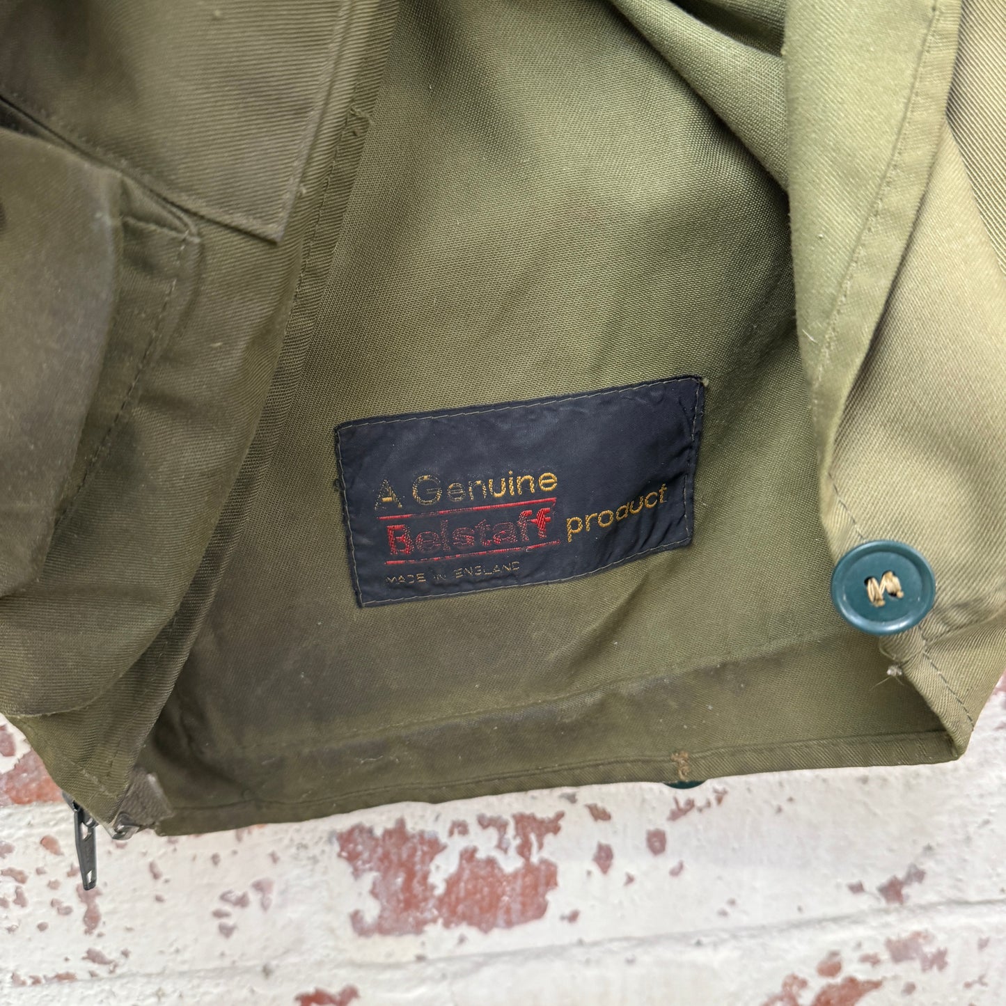 1980s Khaki Green Belstaff Tactical Gilet Jacket